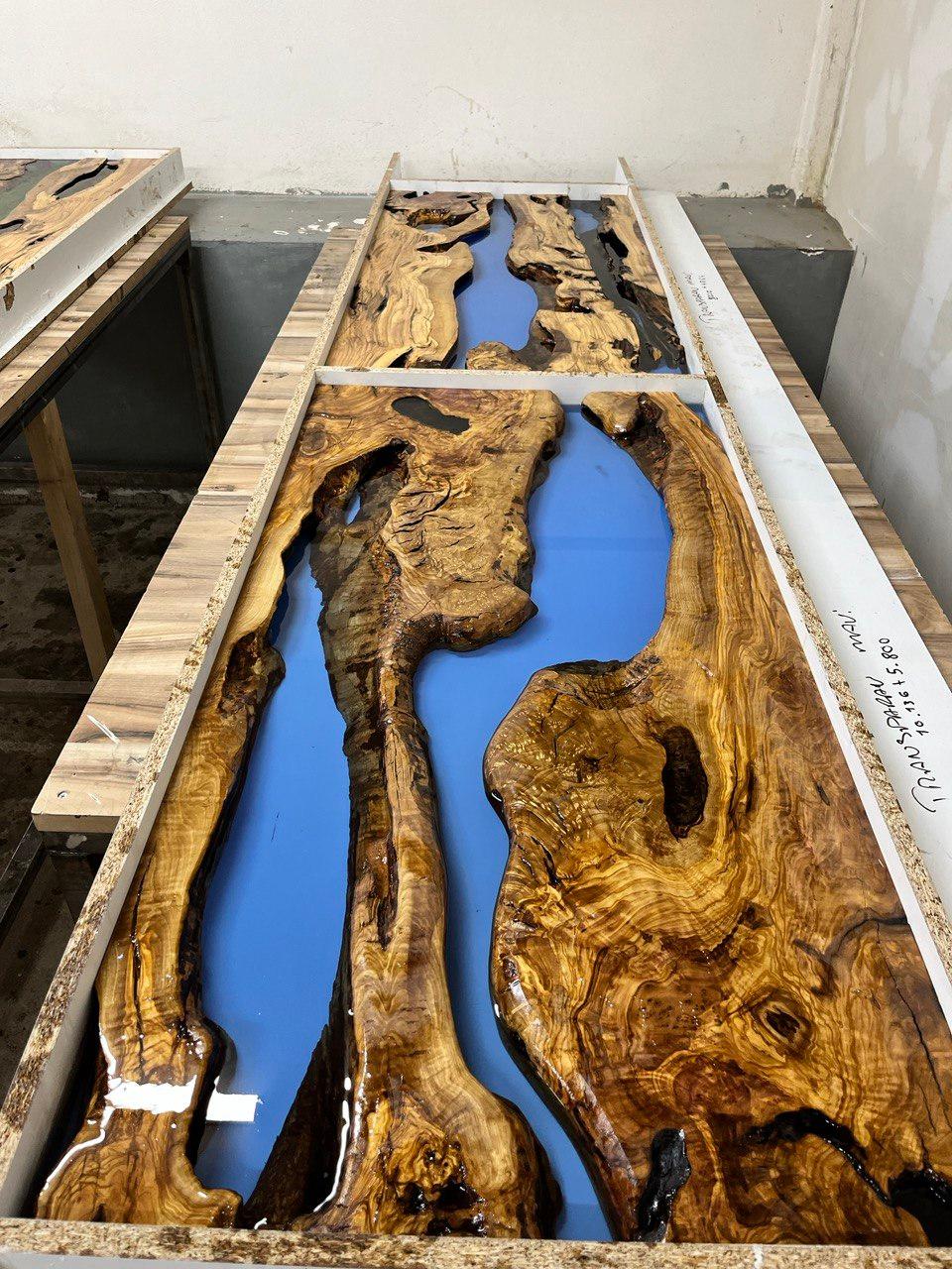 Brushed Live Edge Dining Table with a Custom 