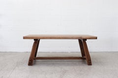 Live Edge Elm Trestle Olavi Hanninen Dining Table