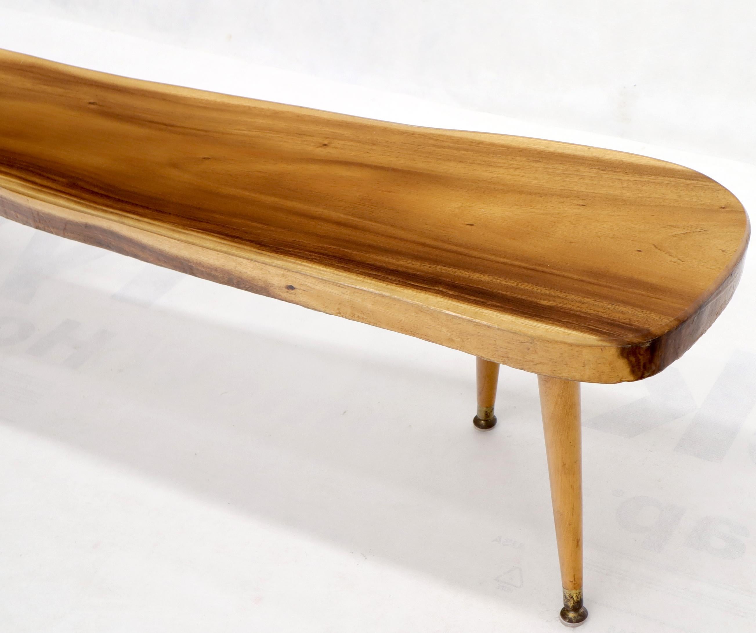 20th Century Live Edge Elongated Organic Shape Coffee Table Bench For Sale