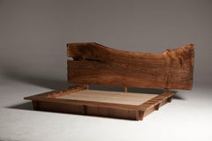 Live Edge English Walnut Bedhead and Frame by Jonathan Field