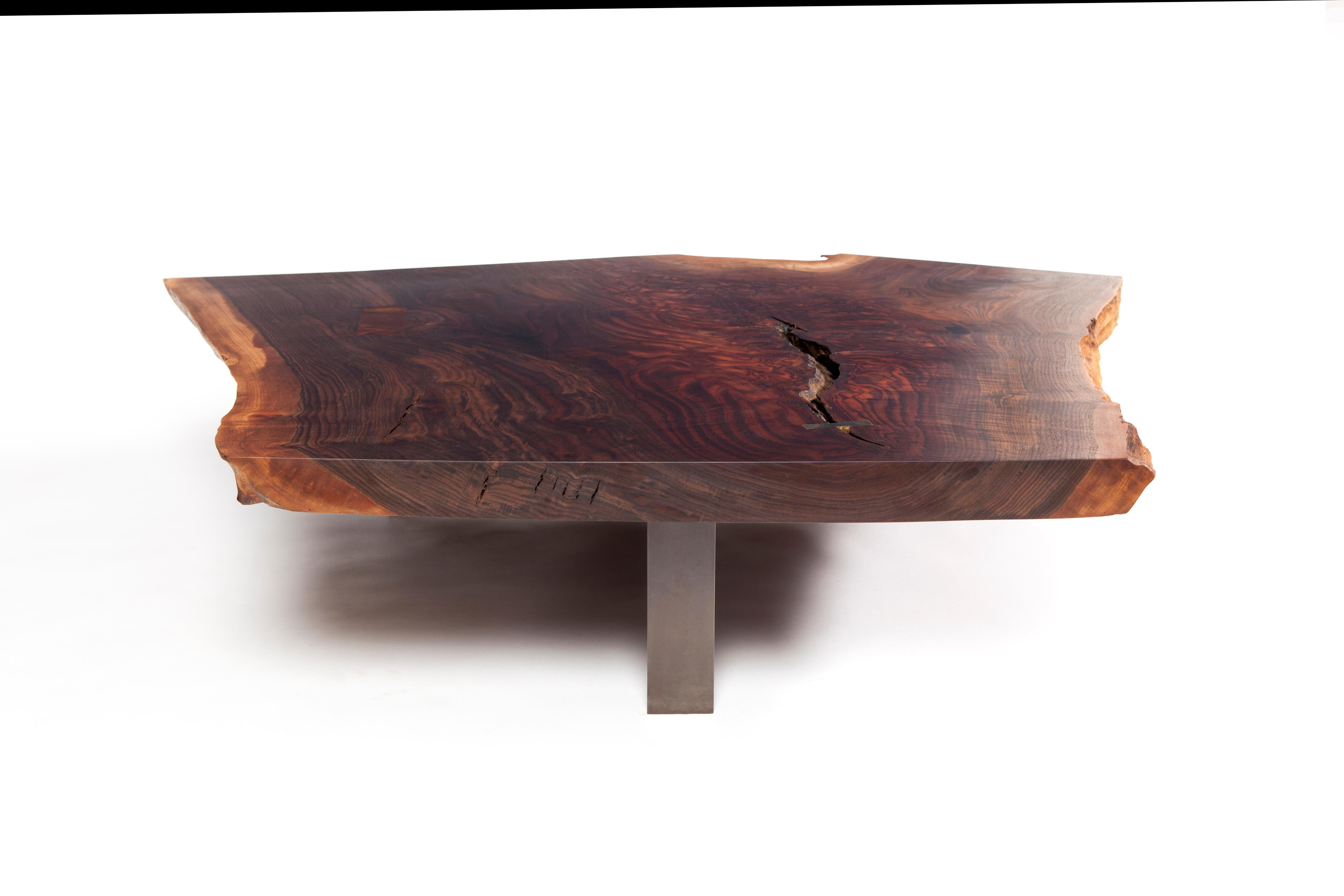 American Live Edge Graft Coffee Table For Sale