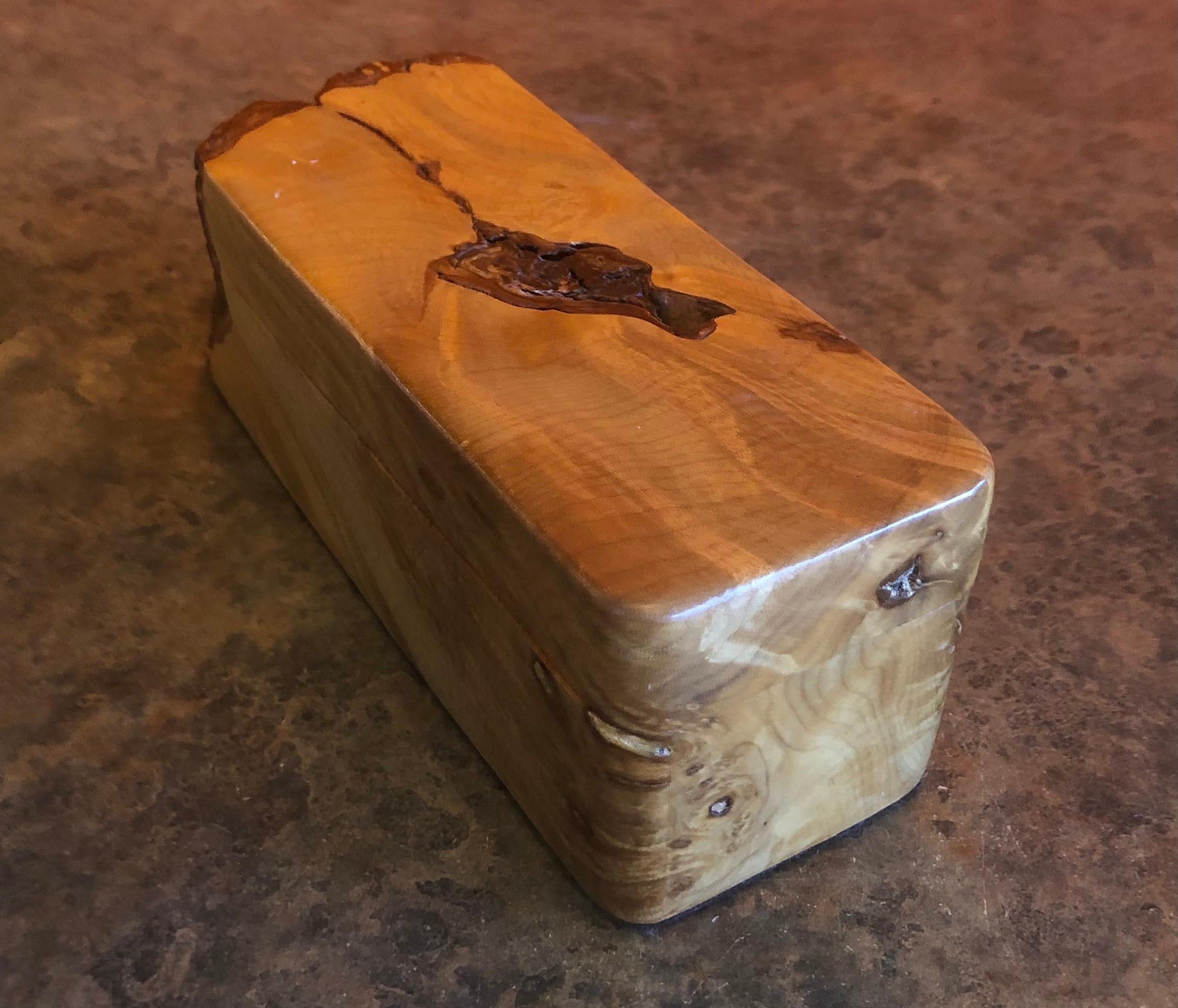 live edge wood box