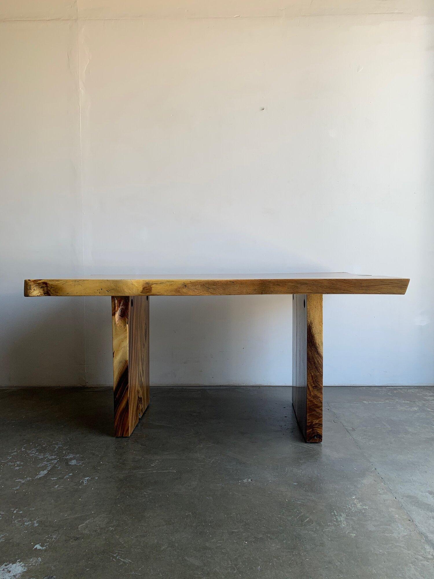 Contemporary Live Edge Indoor / Outdoor Dining Table