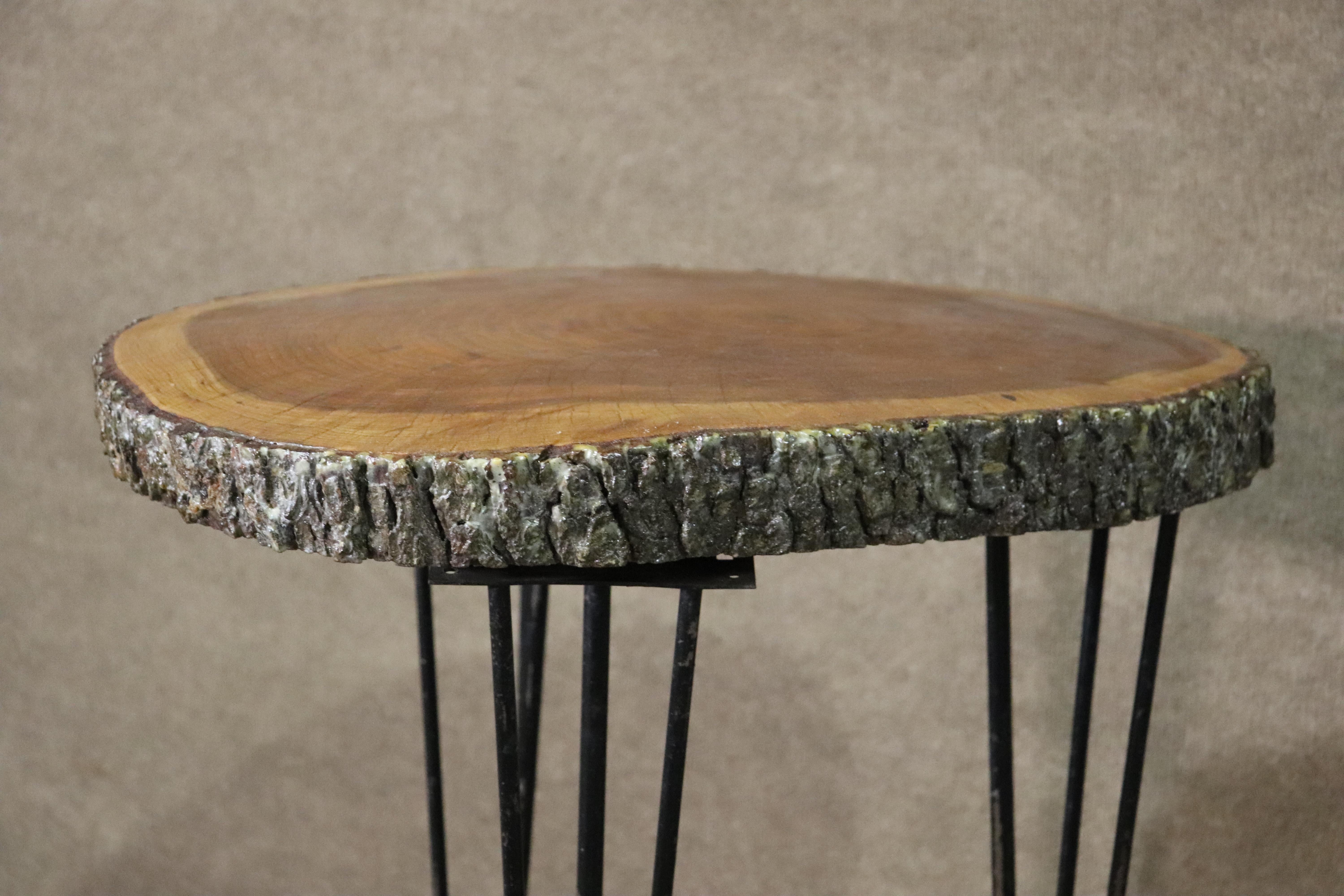 20th Century Live Edge Industrial Table For Sale