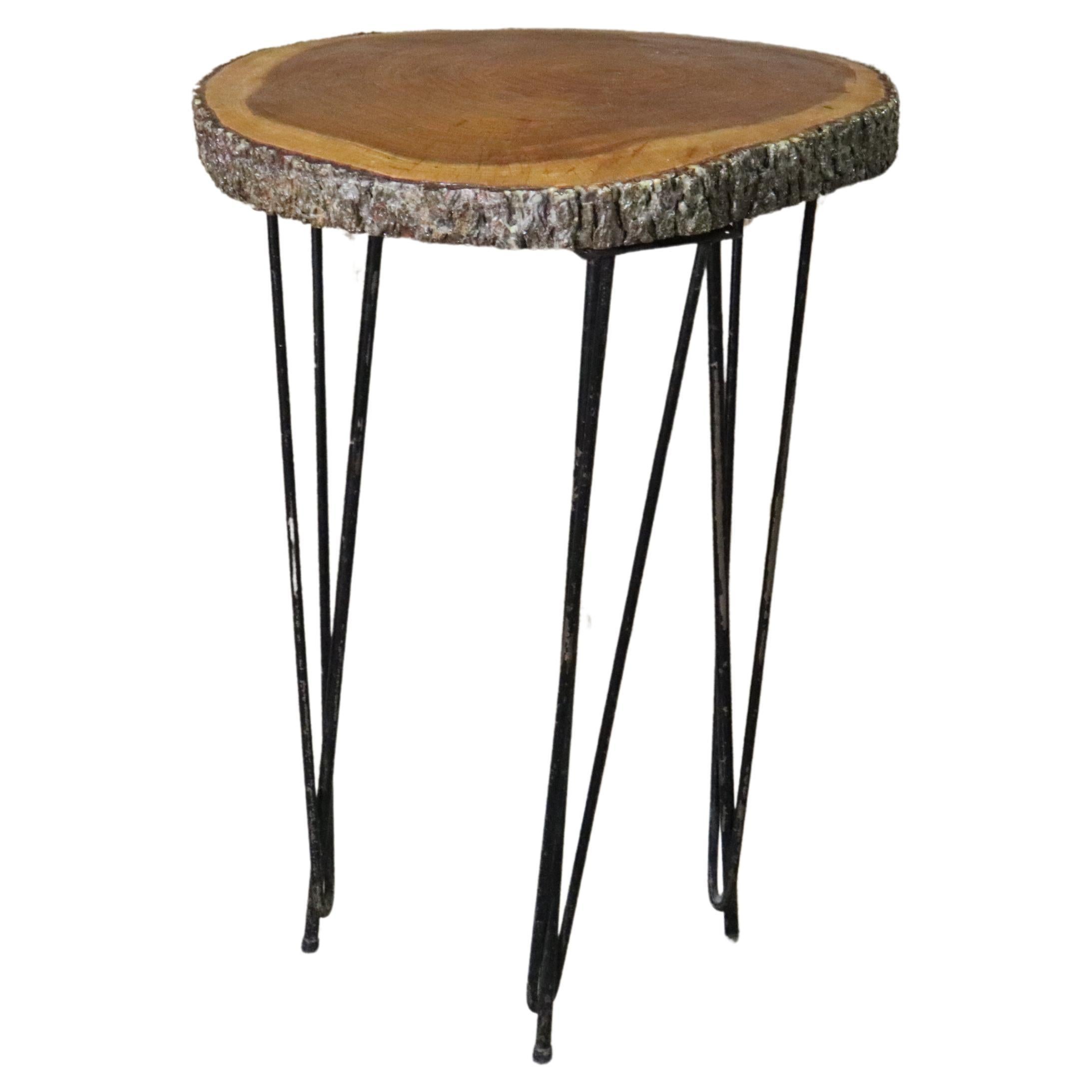 Live Edge Industrial Table For Sale