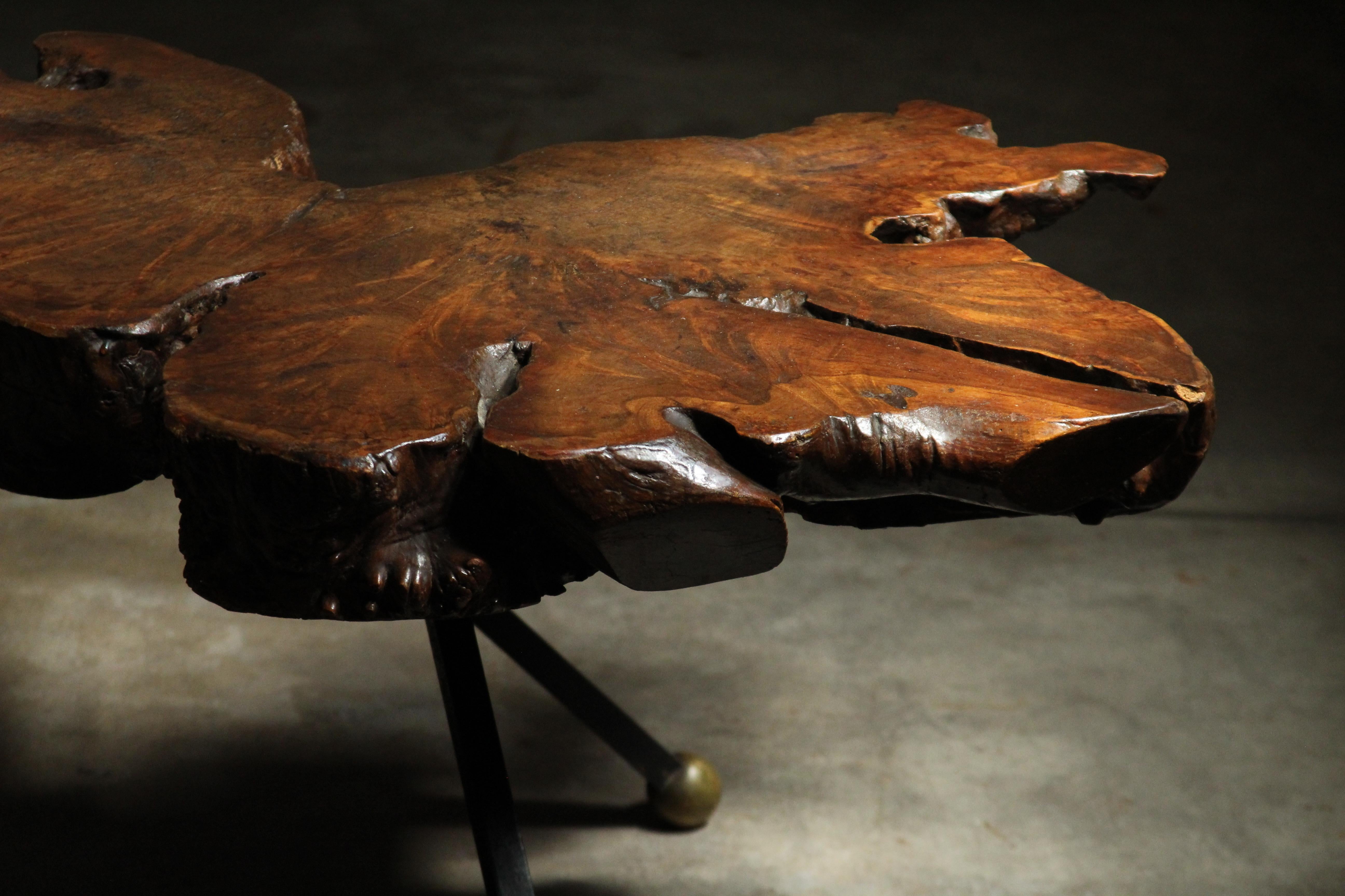 Live Edge Ironwood Coffee Table by Sabena of Mexico, 1960s For Sale 5