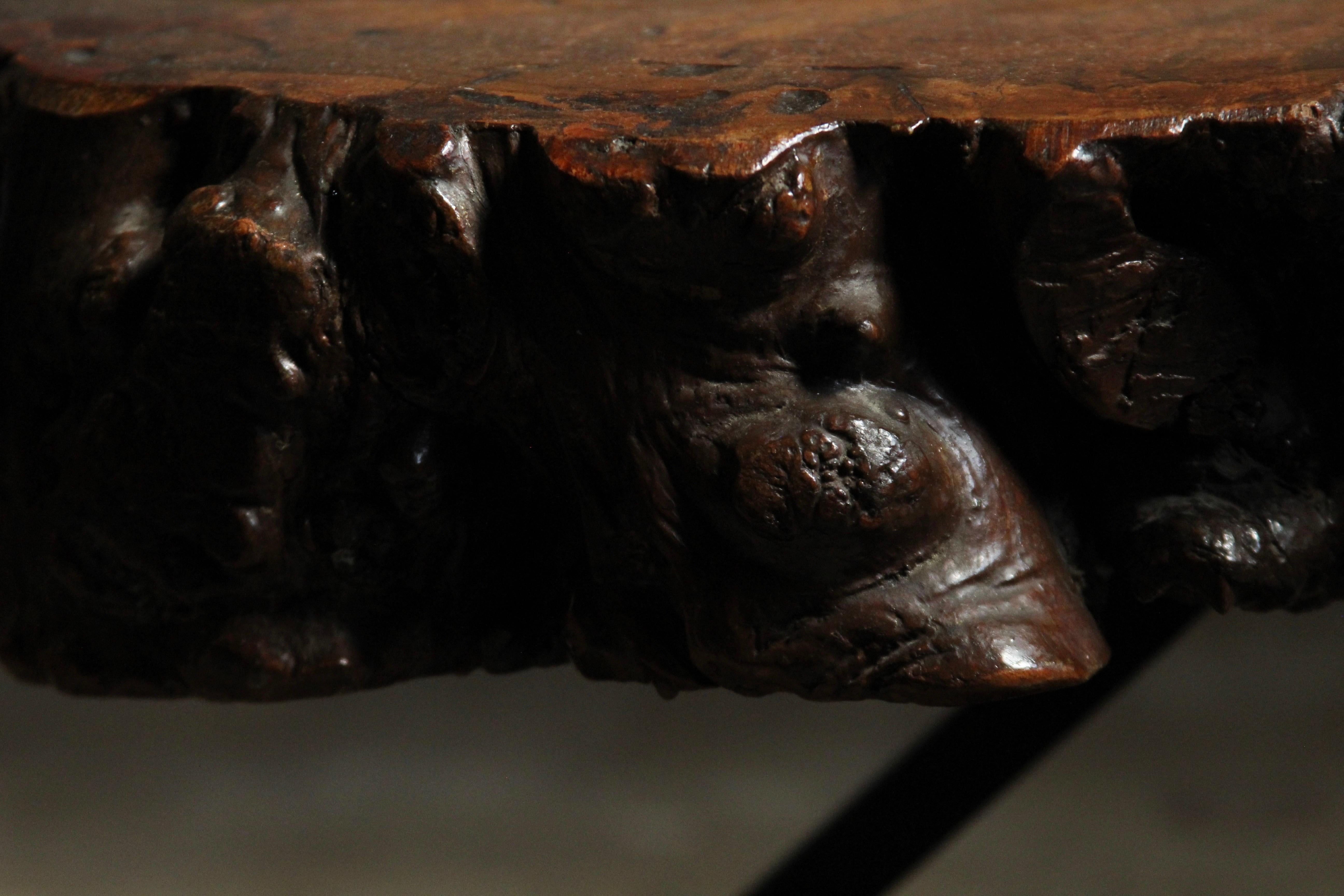 Live Edge Ironwood Coffee Table by Sabena of Mexico, 1960s For Sale 7