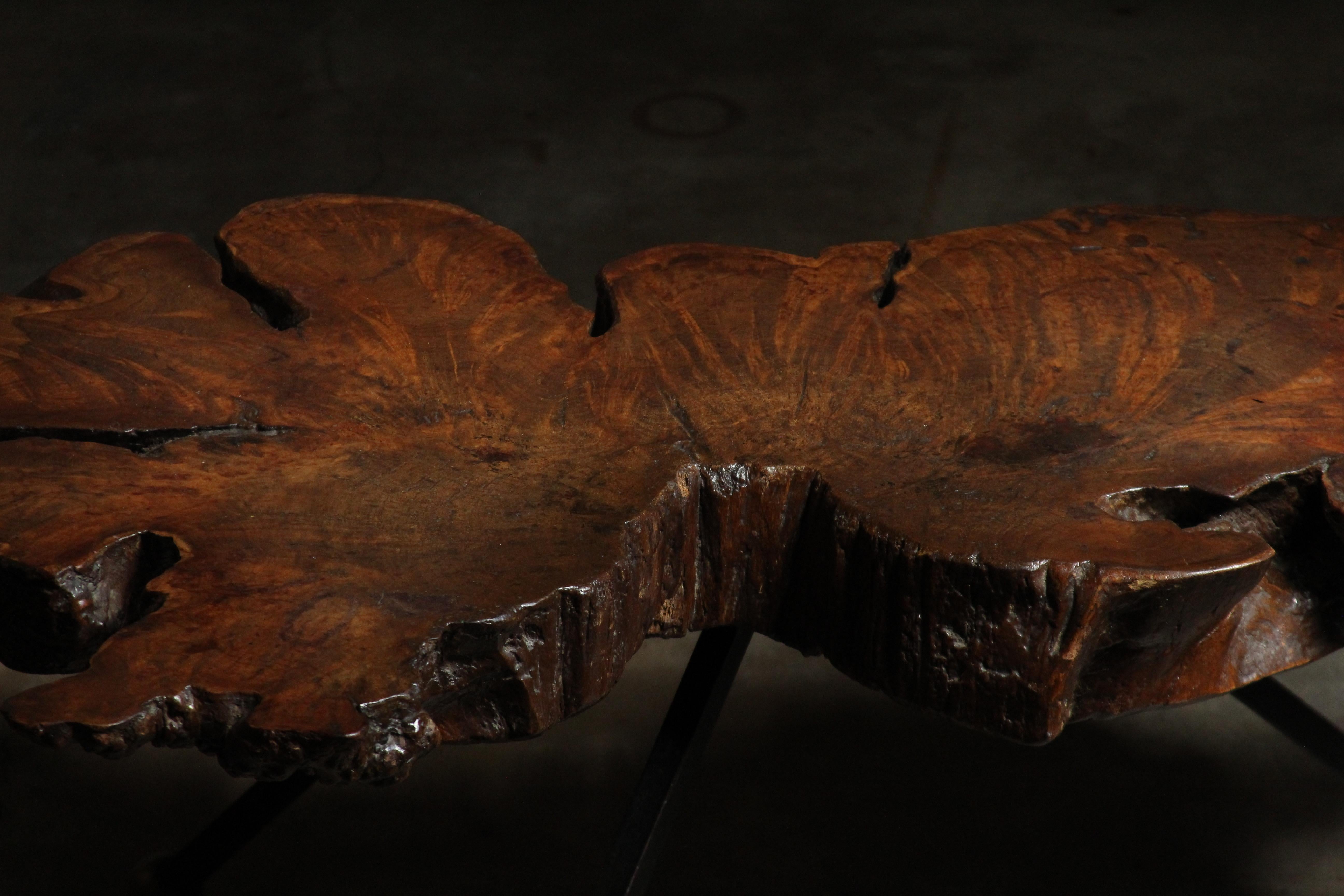 Live Edge Ironwood Coffee Table by Sabena of Mexico, 1960s In Good Condition For Sale In Coronado, CA