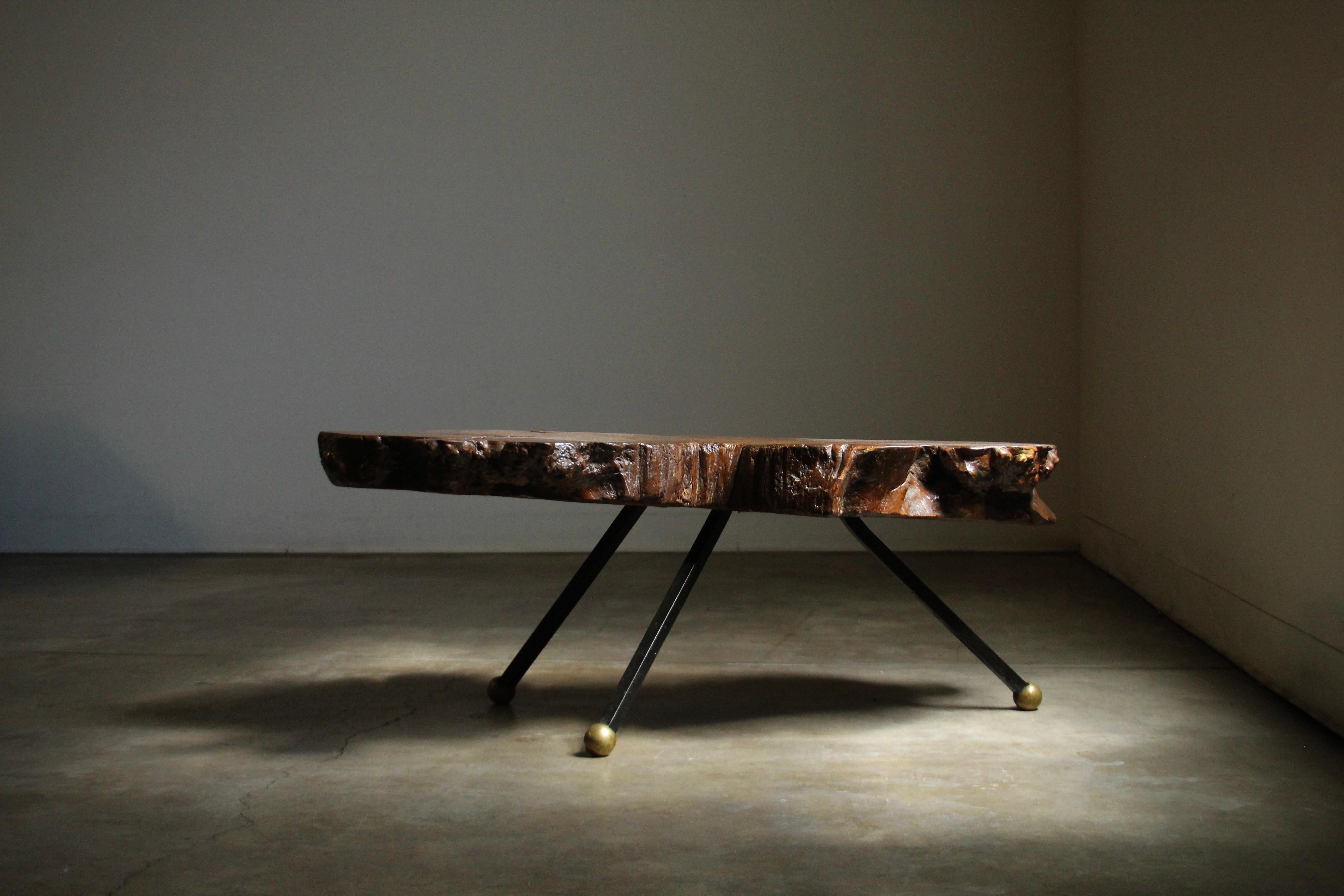 Mid-20th Century Live Edge Ironwood Coffee Table by Sabena of Mexico, 1960s For Sale