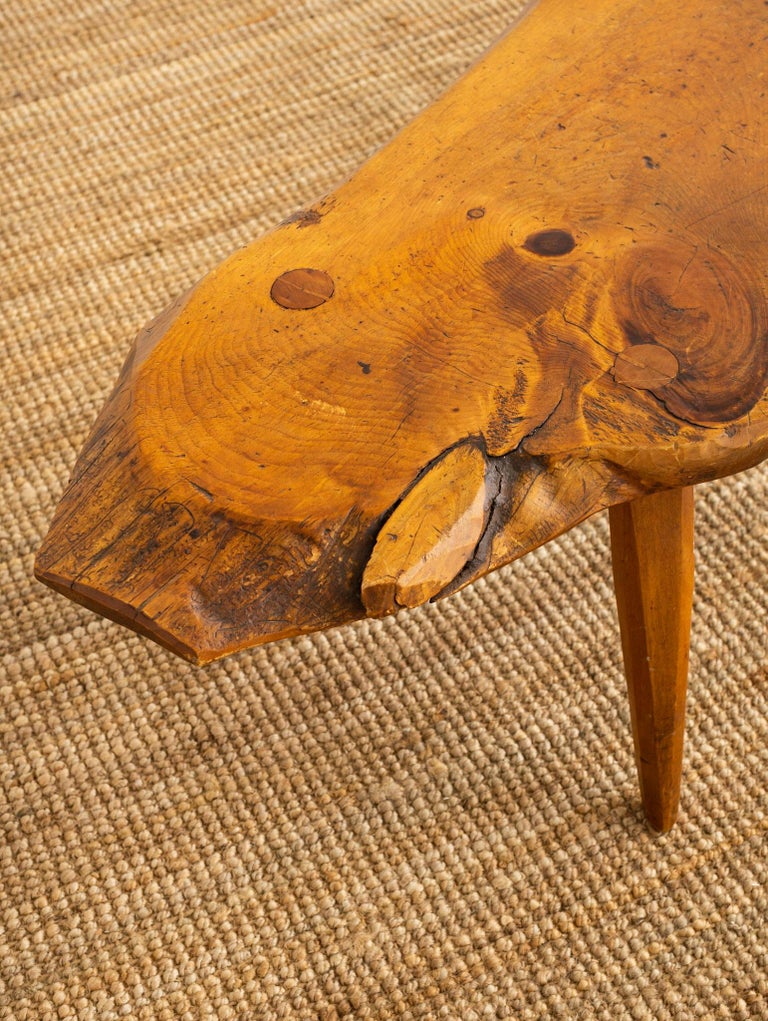 North American Live Edge Knotty Pine Coffee Table