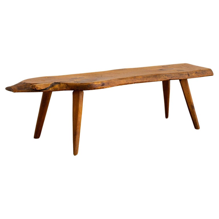 Live-Edge Knotty Pine Coffee Table, 1970, offered by Fenestella