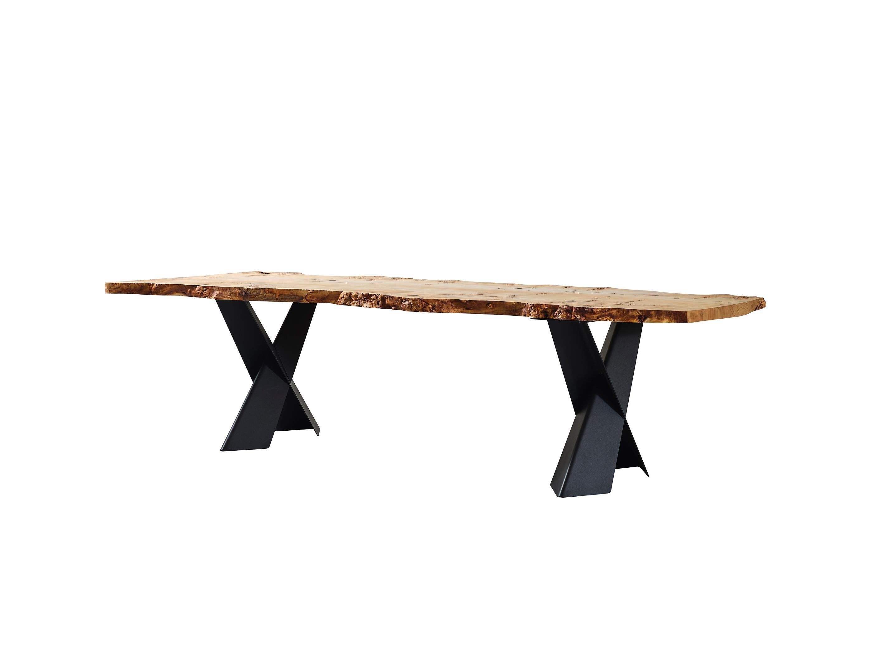Table de cuisine Mappa Burl - Table de salle à manger en bois massif - Bois clair Neuf - En vente à İnegöl, TR