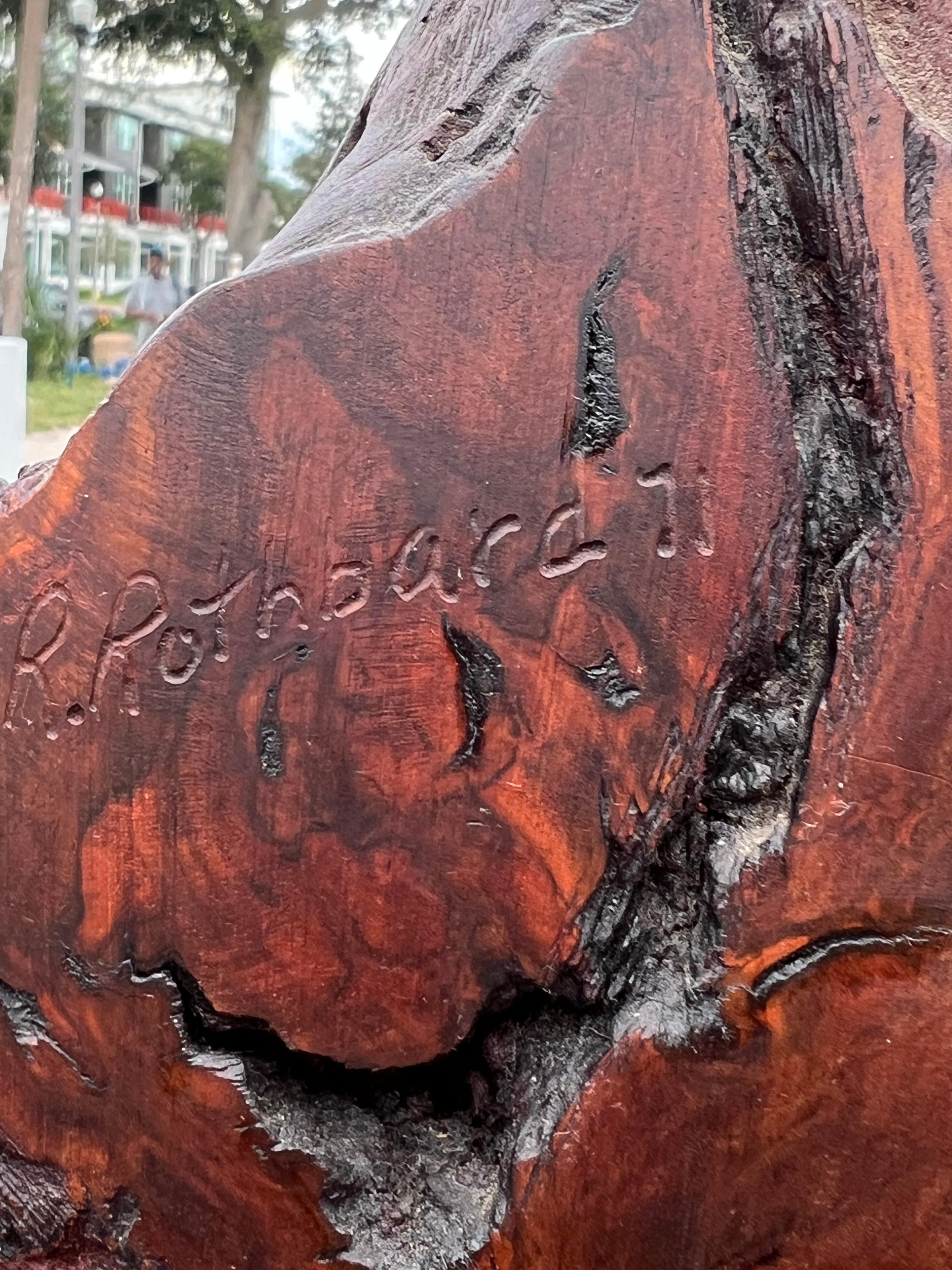 Live Edge Organic Spiegel von Richard Rothbard 1971 Nussbaum massiv im Zustand „Gut“ im Angebot in St.Petersburg, FL