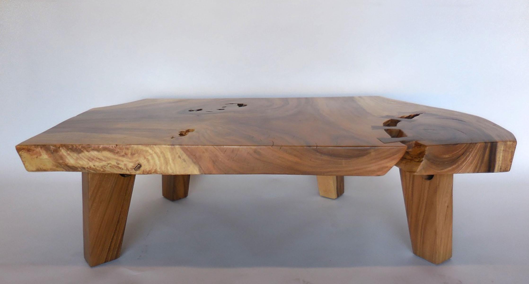 Live Edge Organic Modern Albezia Table In Good Condition In Los Angeles, CA