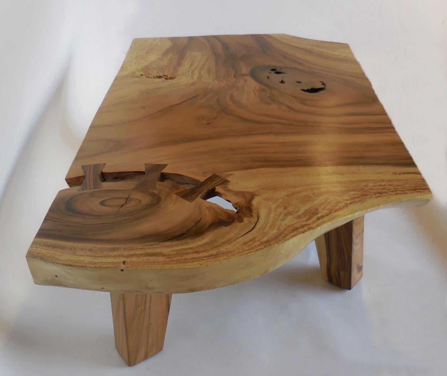 Wood Live Edge Organic Modern Albezia Table