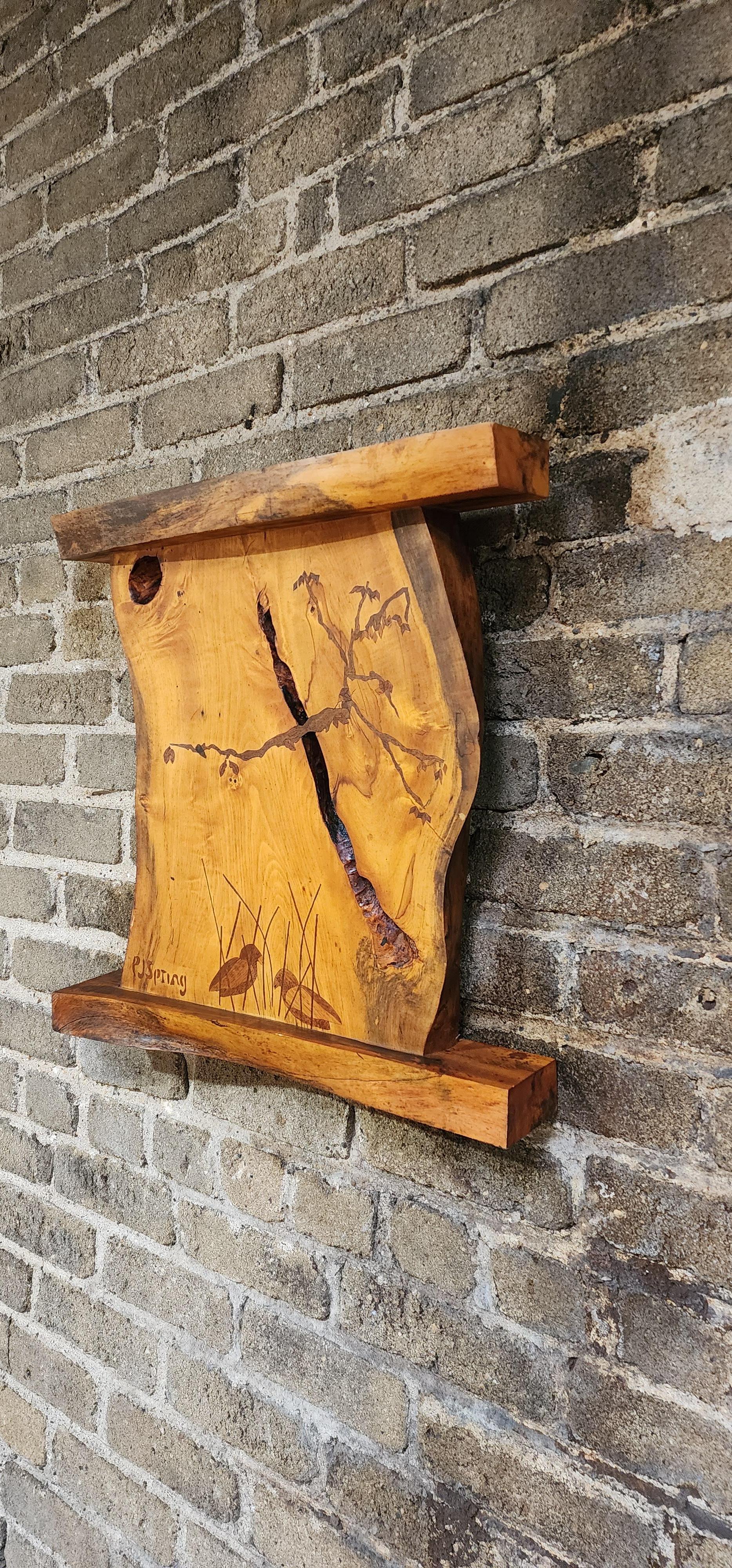 Live Edge Palted Maple Intarsien Wandkunst (American Arts and Crafts) im Angebot