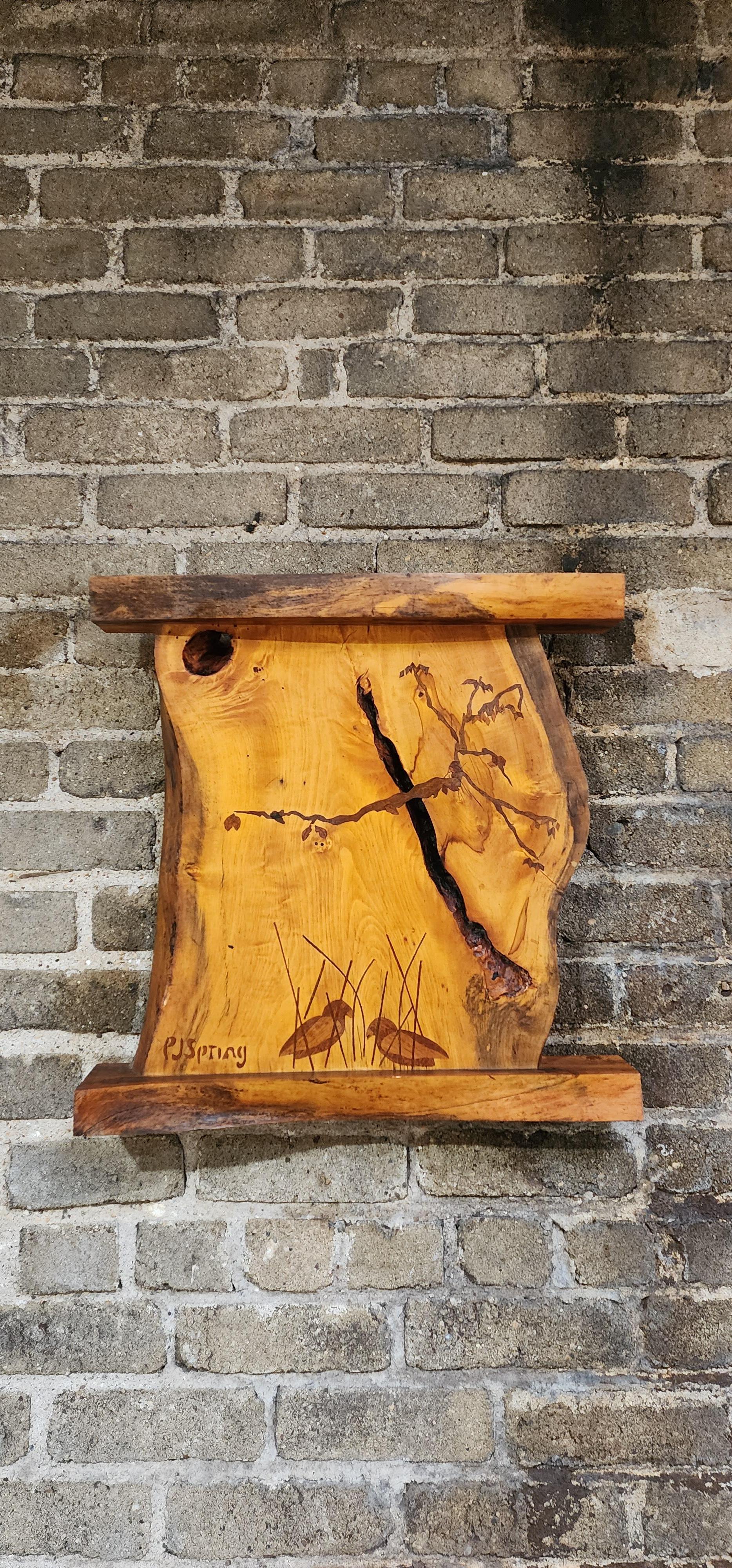 Live Edge Palted Maple Intarsien Wandkunst (amerikanisch) im Angebot