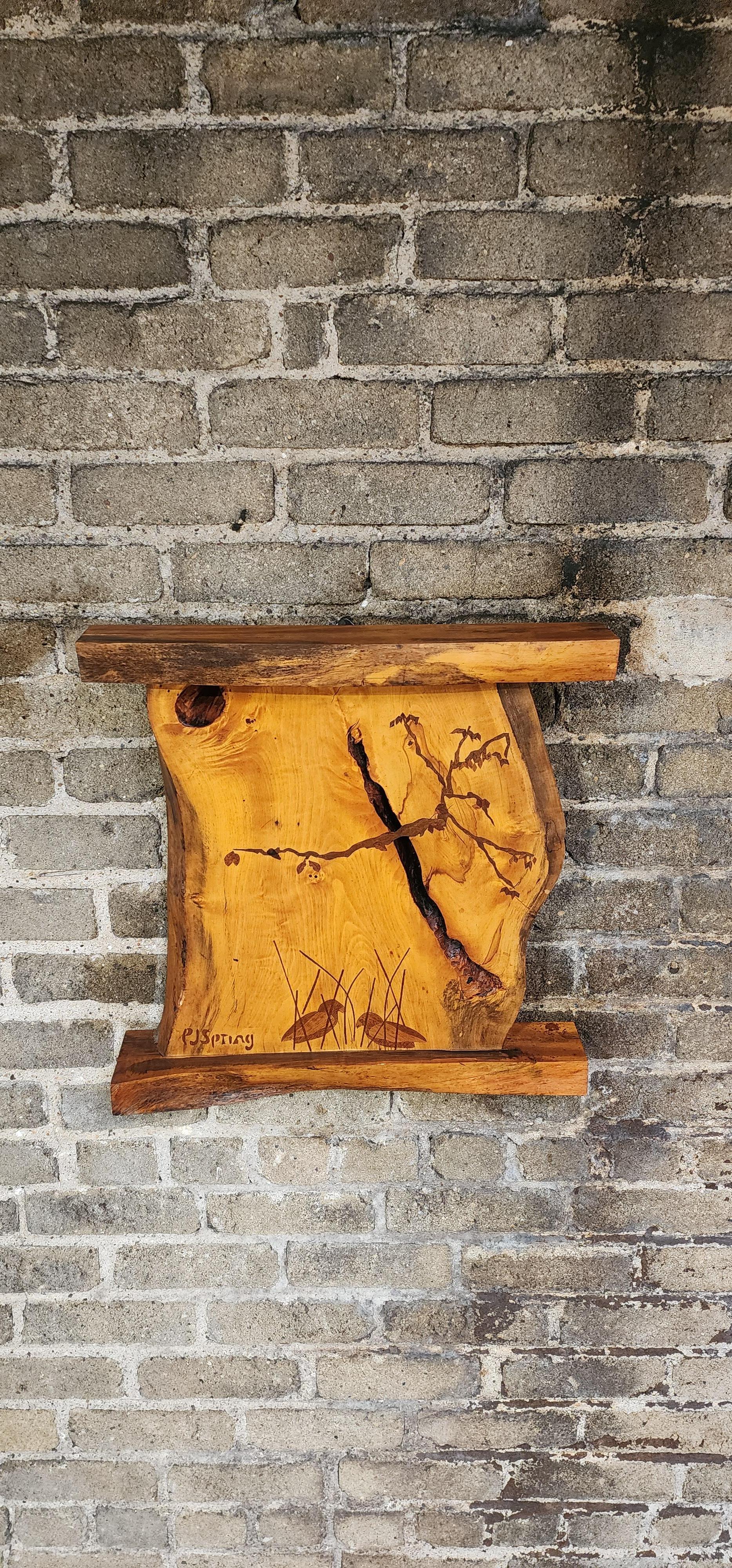 Live Edge Palted Maple Intarsien Wandkunst (Marketerie) im Angebot