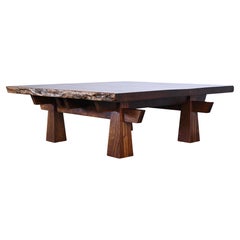 Live Edge "Pyramid" Coffee Table by Jeffrey Greene Design Studio, 20th Century