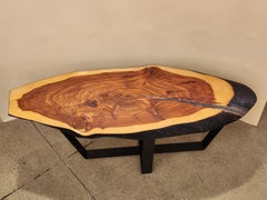 Live Edge Red Cedar Wood Slab Coffee Table
