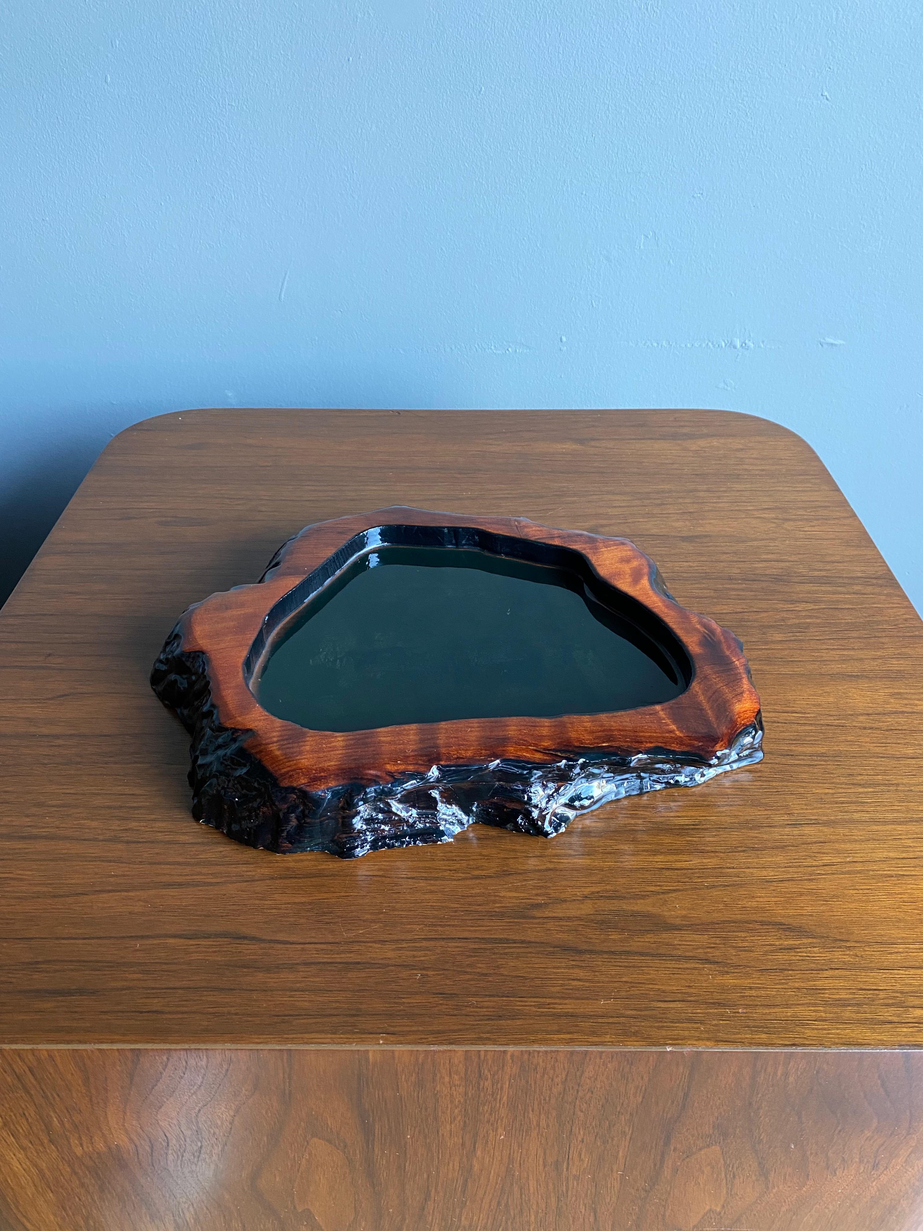 Hand-Carved Live Edge Redwood Bowl / Catchall