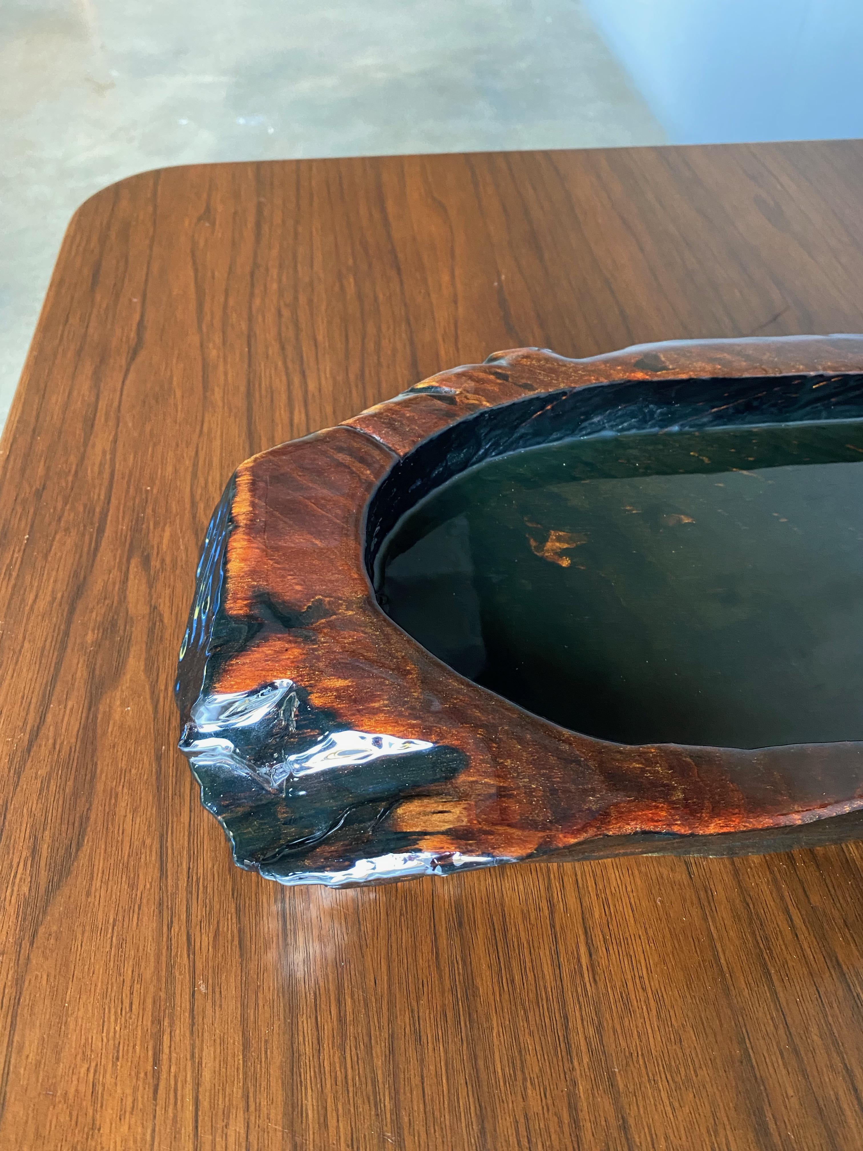 Late 20th Century Live Edge Redwood Bowl/Catchall For Sale