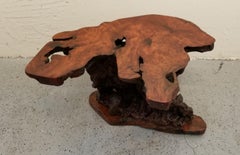 Live Edge Redwood Burl End Table