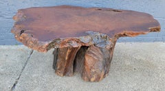 Live Edge Redwood Slab Side / Coffee Table