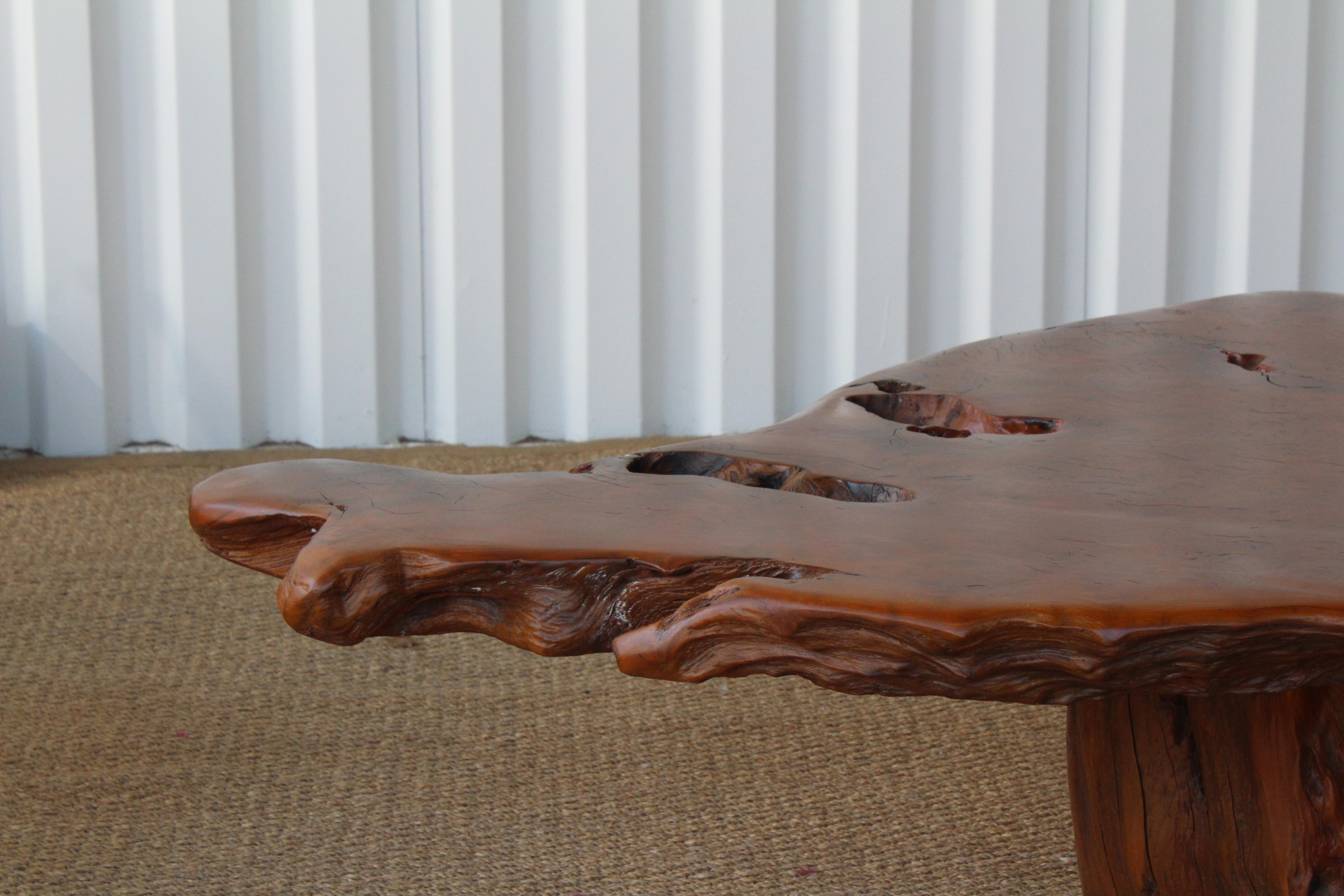 Late 20th Century Live Edge Rootwood Coffee Table, U.S.A, 1970s