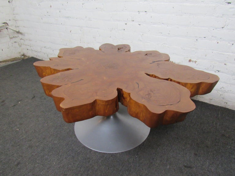 LiveEdge Round Coffee Table For Sale at 1stDibs