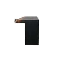 Live Edge Side Table by Lamon Luther in Claro Walnut & Blackened Steel