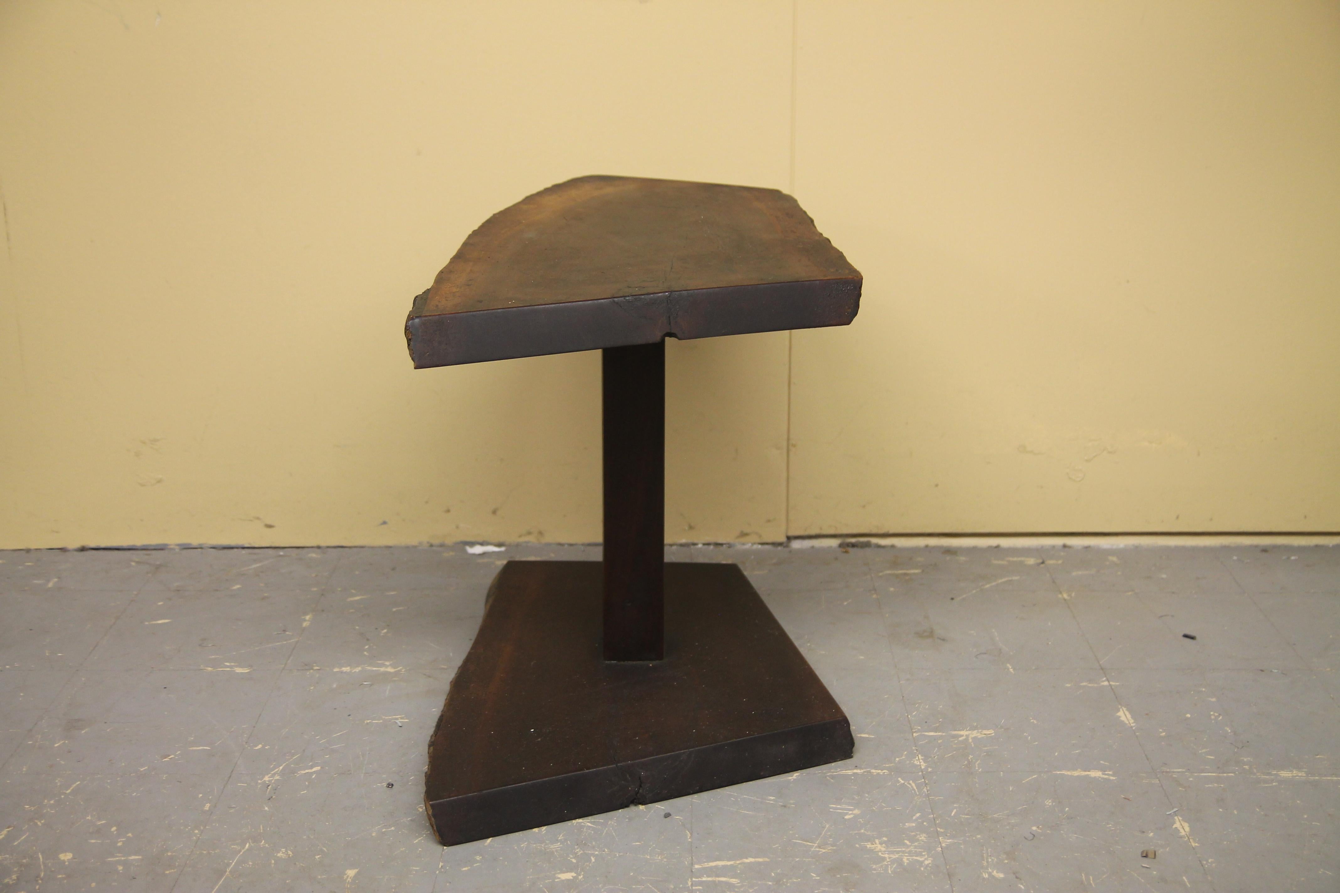 American Live Edge Side Table For Sale