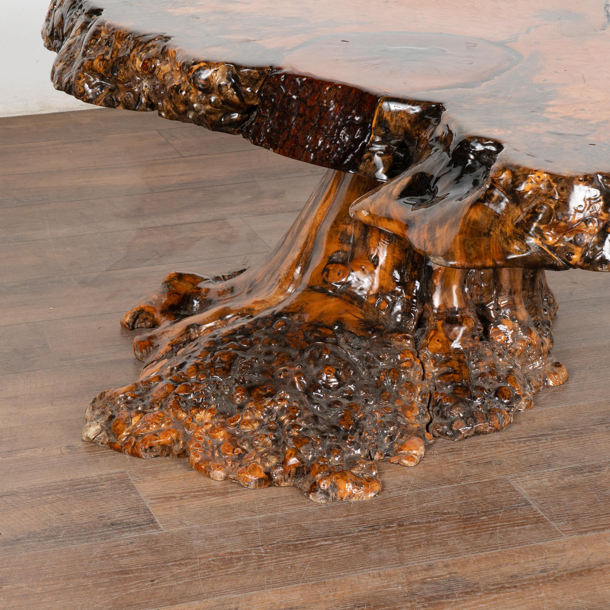 Live Edge Single Slab Coffee Table, circa 1980 3