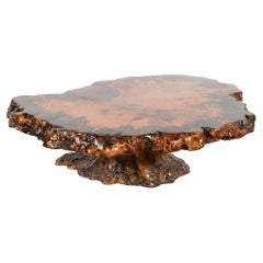 Live Edge Single Slab Coffee Table, circa 1980