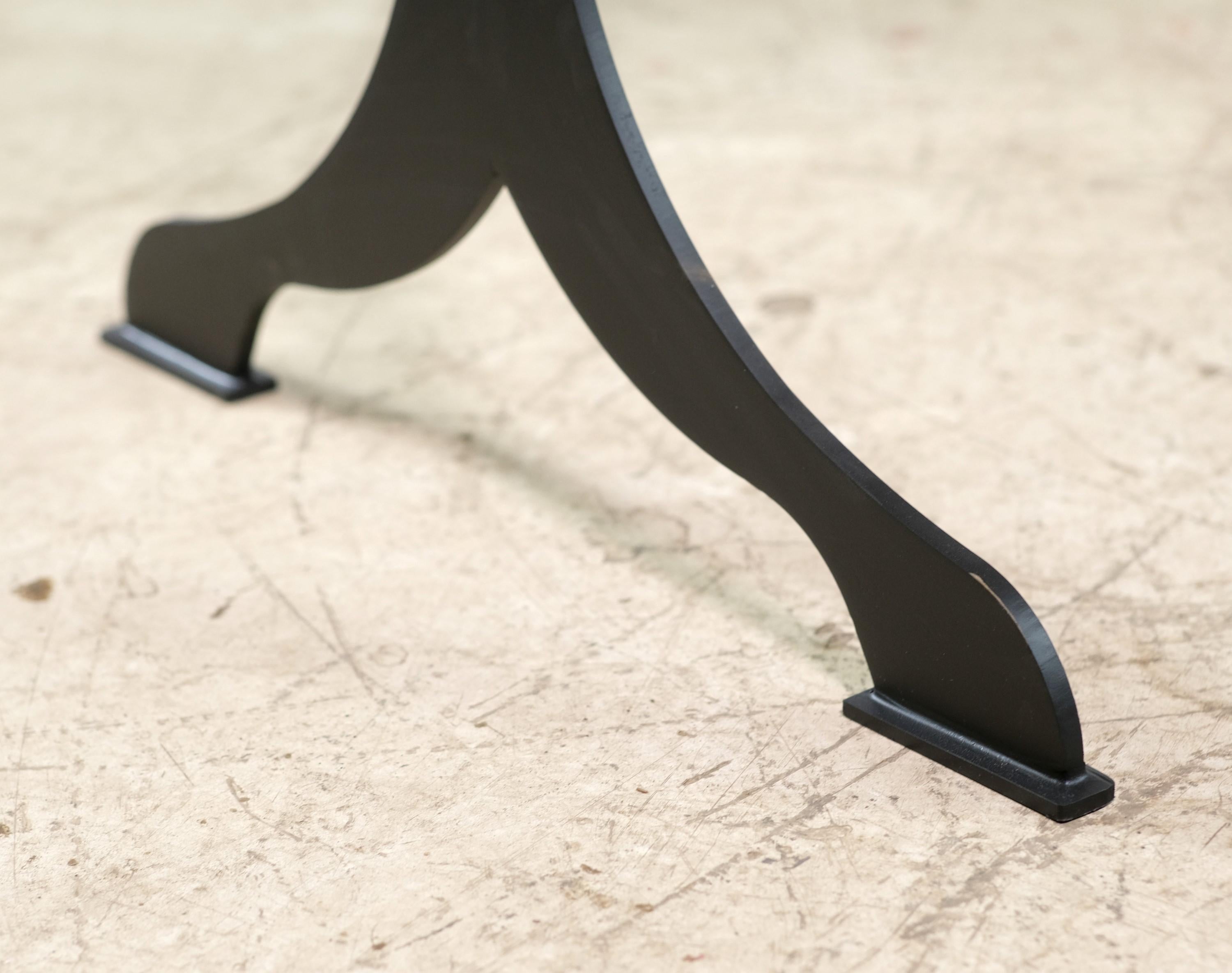 Solid Live Edge Slab Maple Table Wishbone Legs 1