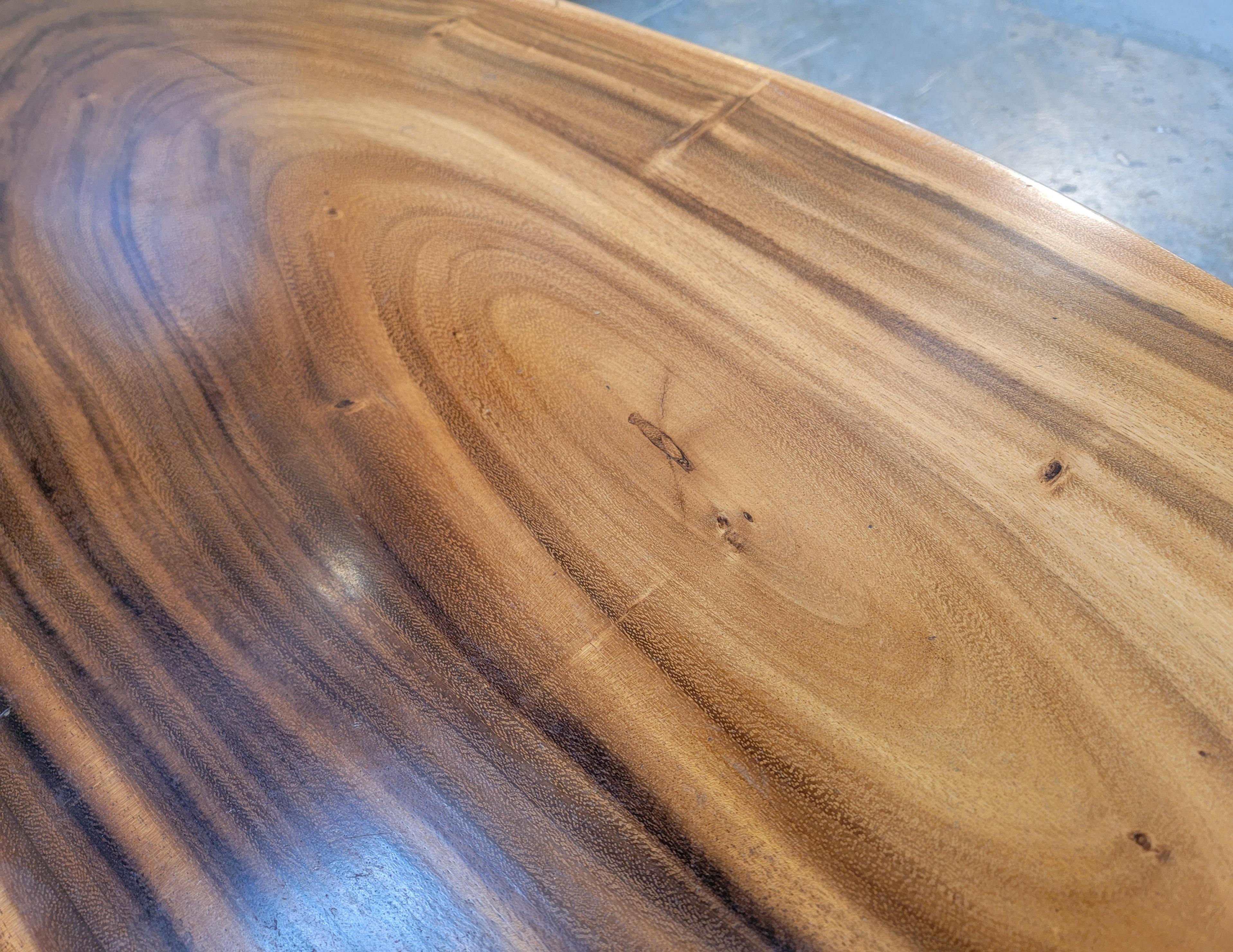 Wood Live Edge Slab Organic Modern Coffee Table For Sale