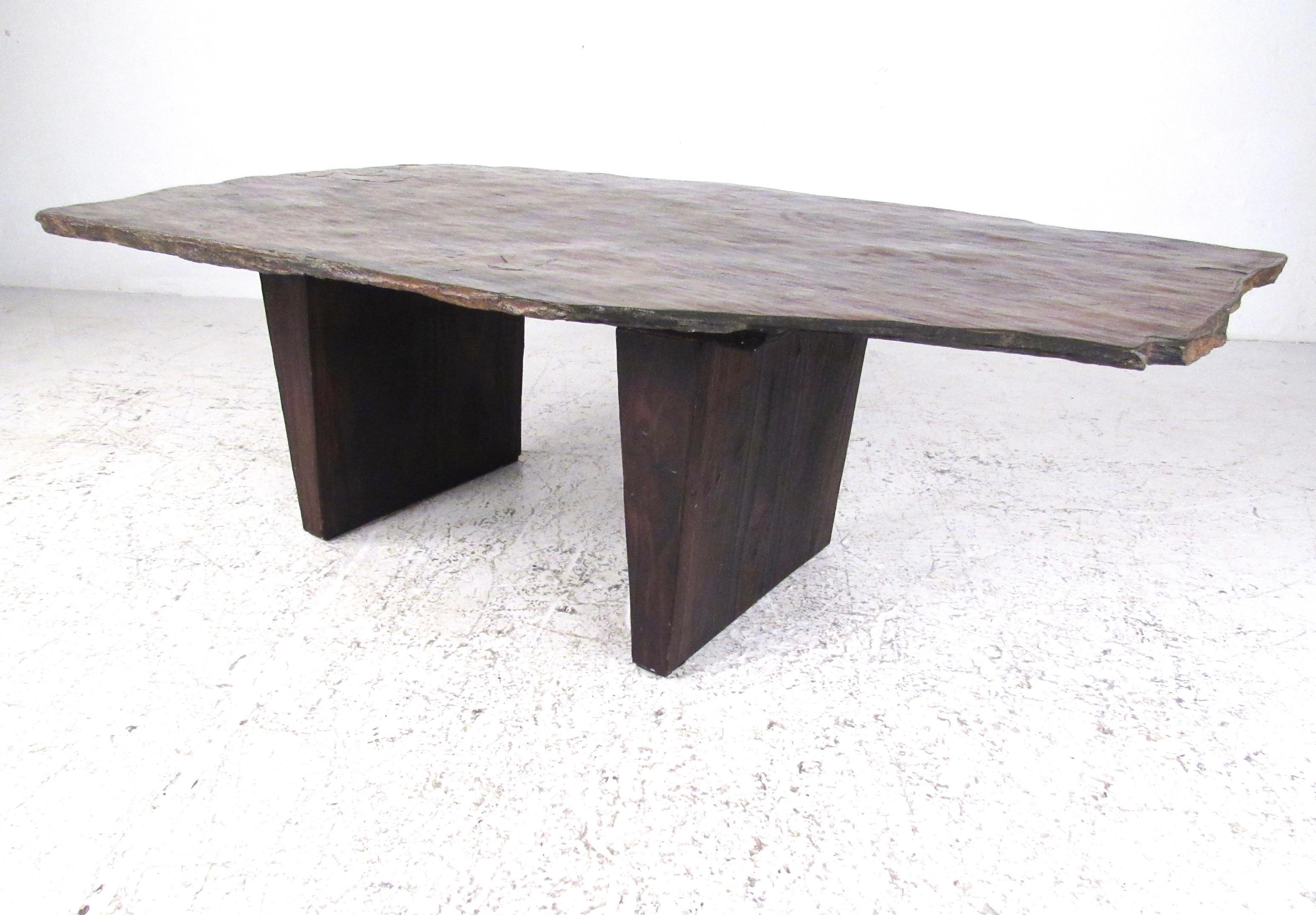 slate slab coffee table