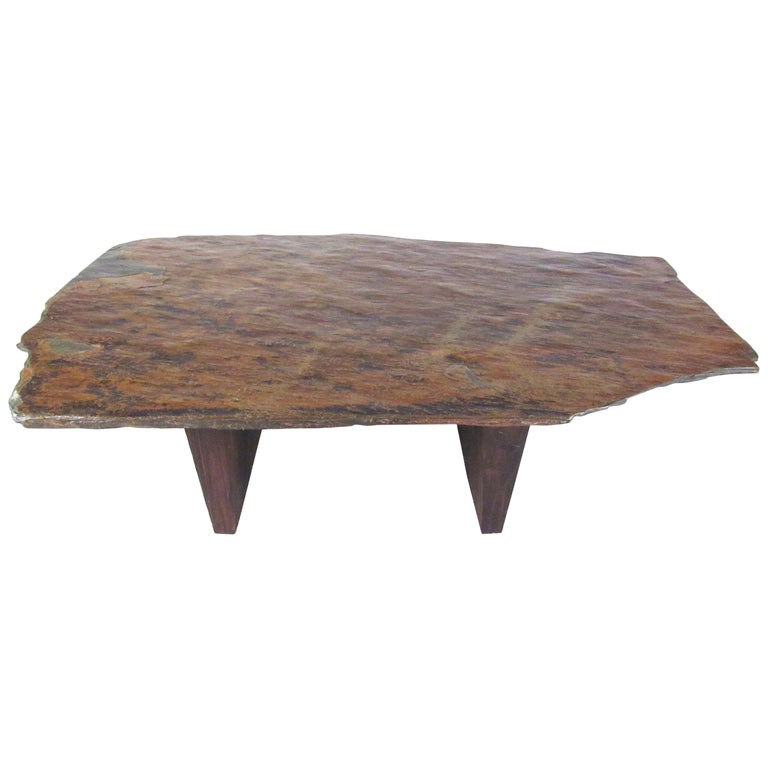 Live Edge Slate Top Coffee Table at 1stDibs | slate slab coffee table, raw  edge stone coffee table, modern live edge coffee table