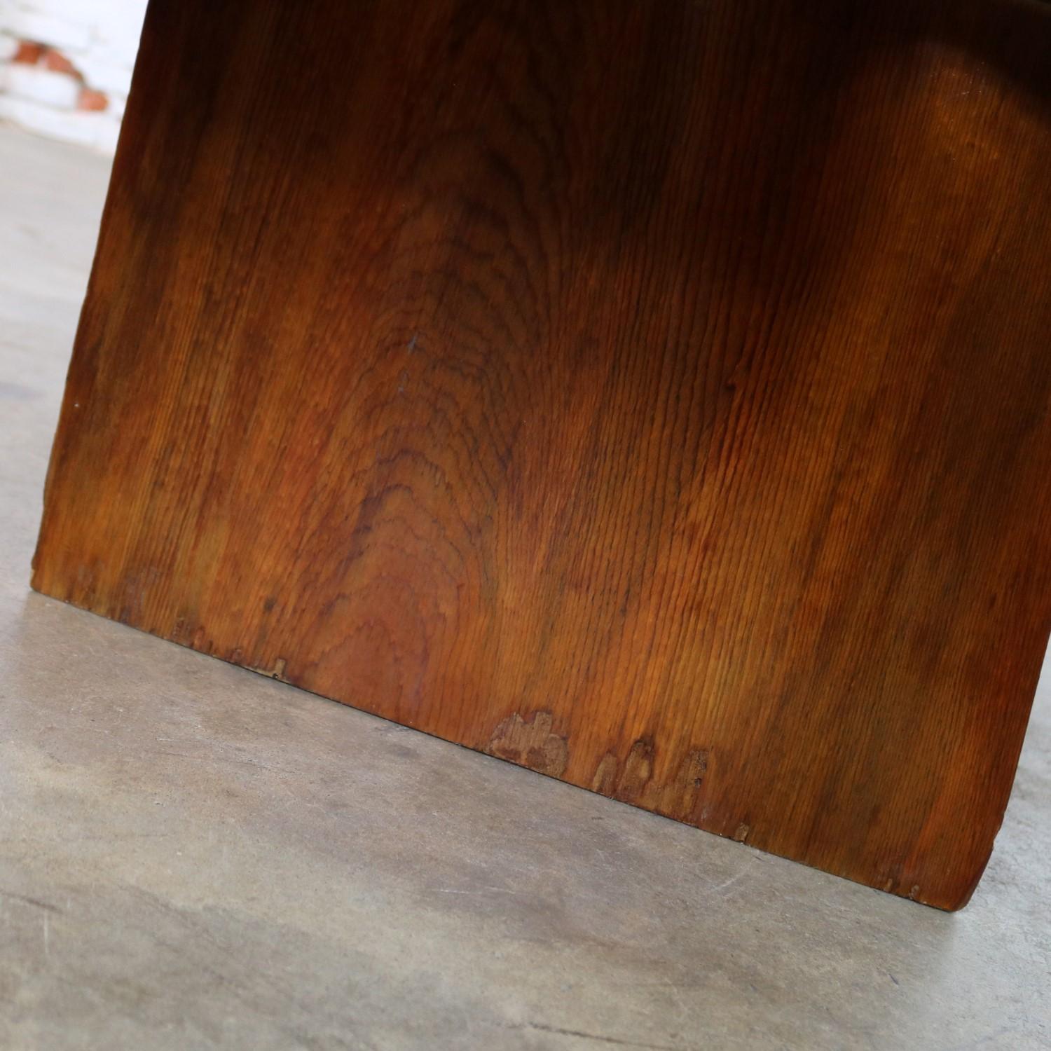 Live Edge Solid Slab Coffee Table or Bench in the Style of George Nakashima For Sale 4