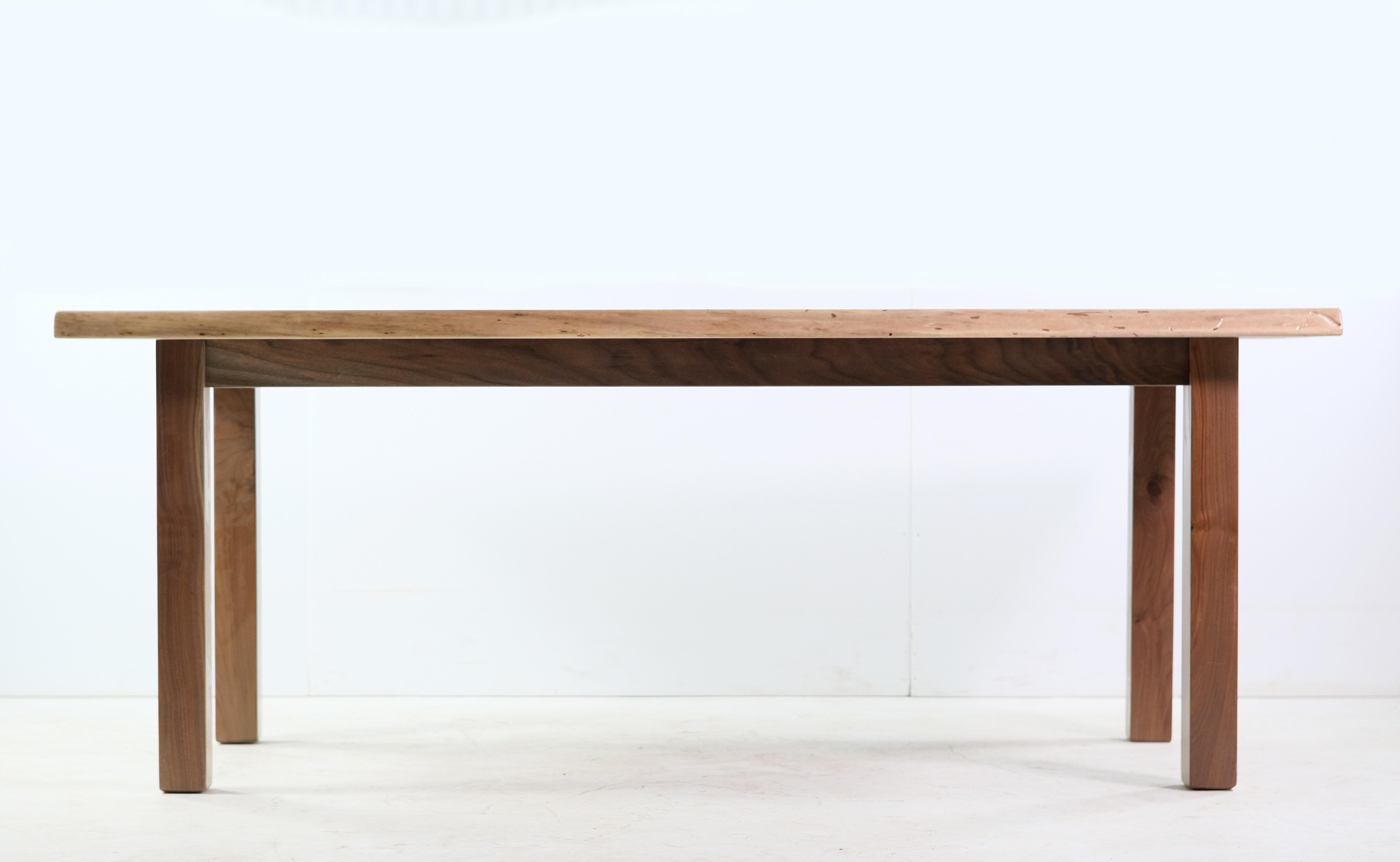 square live edge dining table