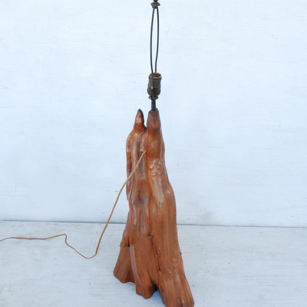North American Live Edge Table Lamp For Sale