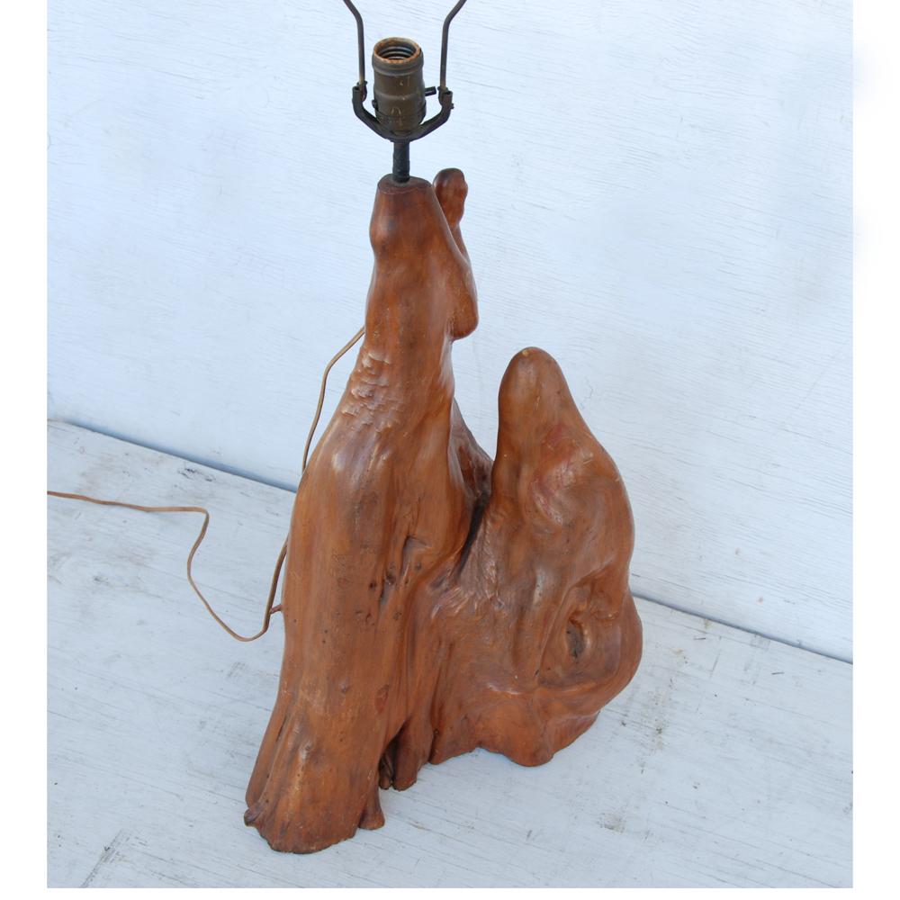 Live Edge Table Lamp In Good Condition For Sale In Pasadena, TX