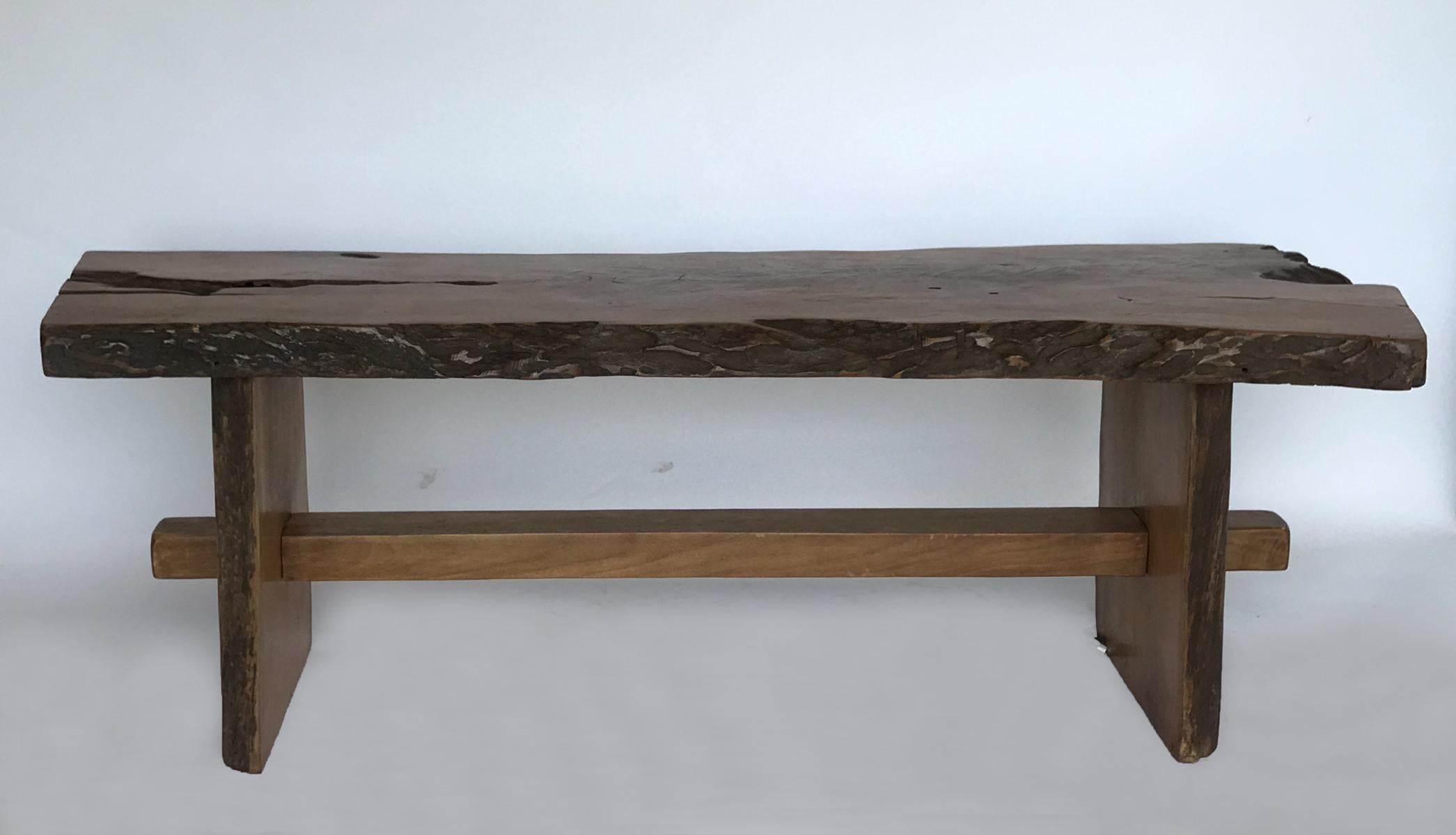 Rustic Live Edge teak Bench/Coffee Table