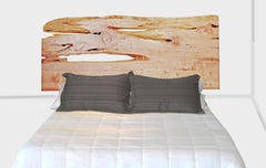 Live Edge Wall Hung Headboard Made From a Single Slab of Live Edge Western Maple