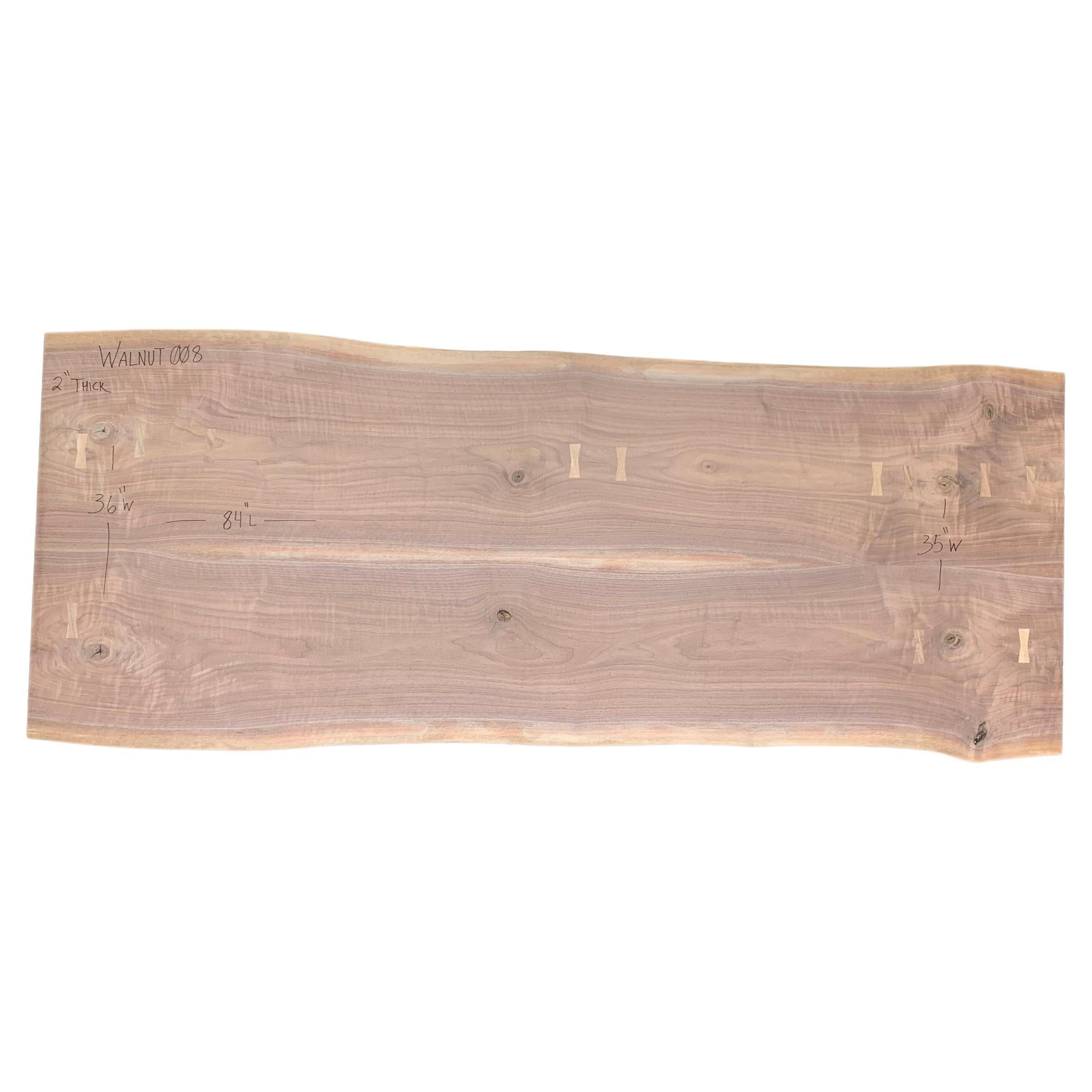 Sentient LiveEdge American Black Walnut Shapes Table with Grey Parquet