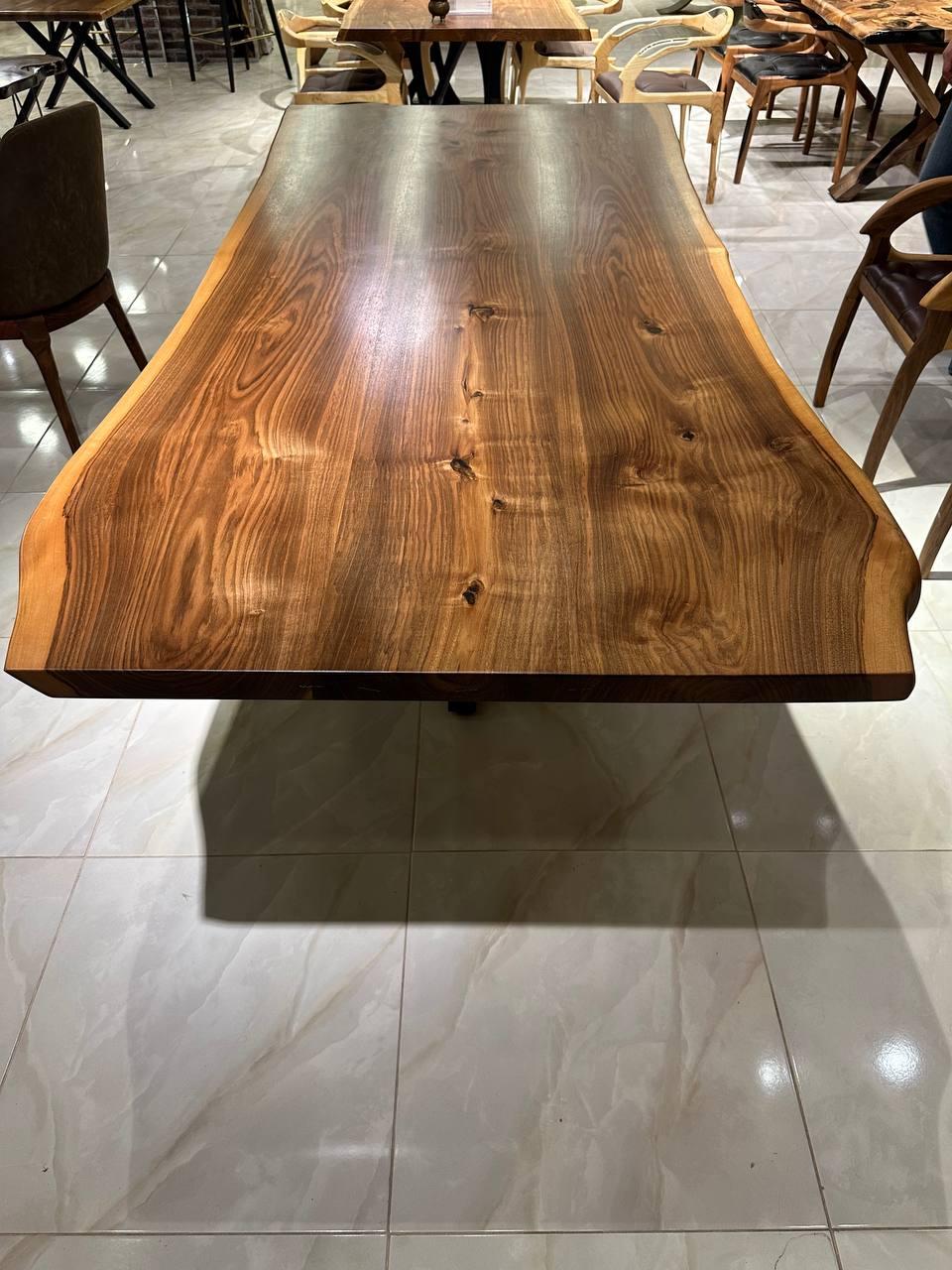 Live Edge Walnut Massive Wooden Handmade Custom Dining Table For Sale 3