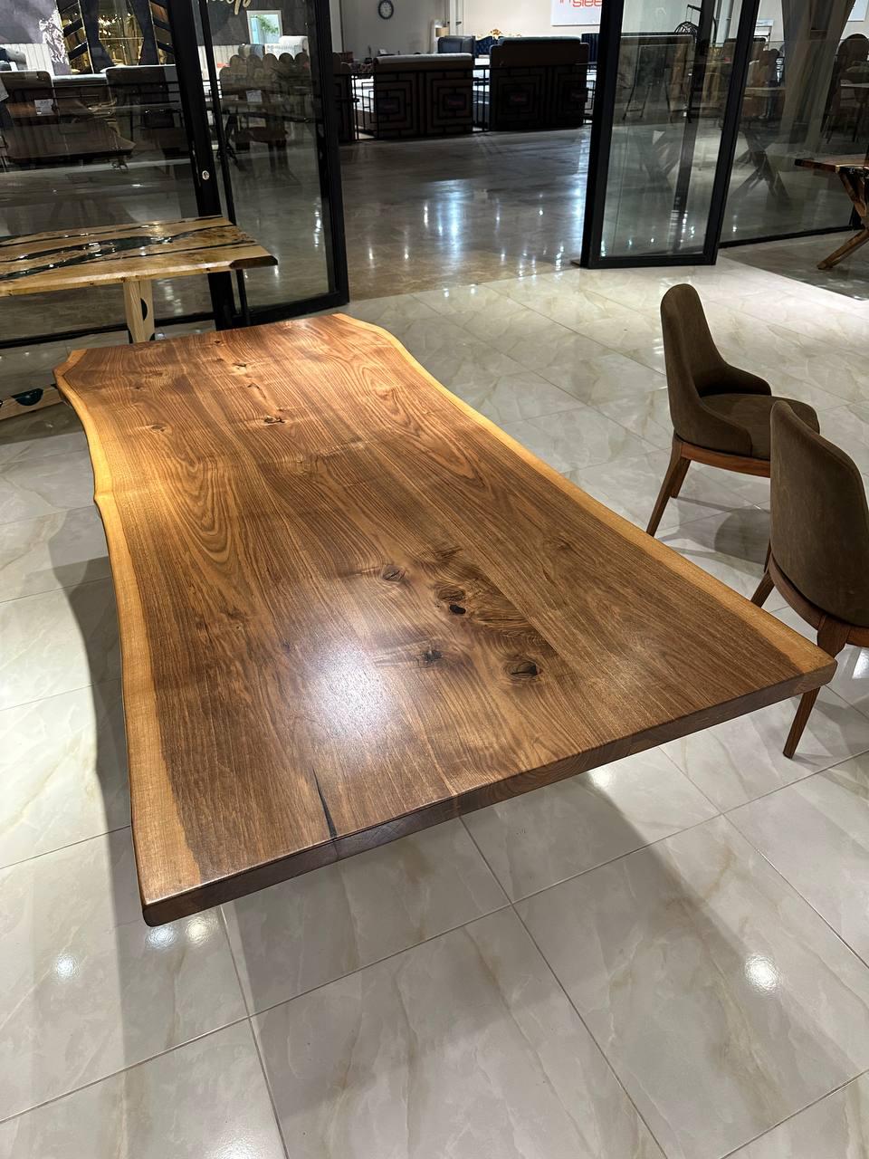 Live Edge Walnut Massive Wooden Handmade Custom Dining Table For Sale 1