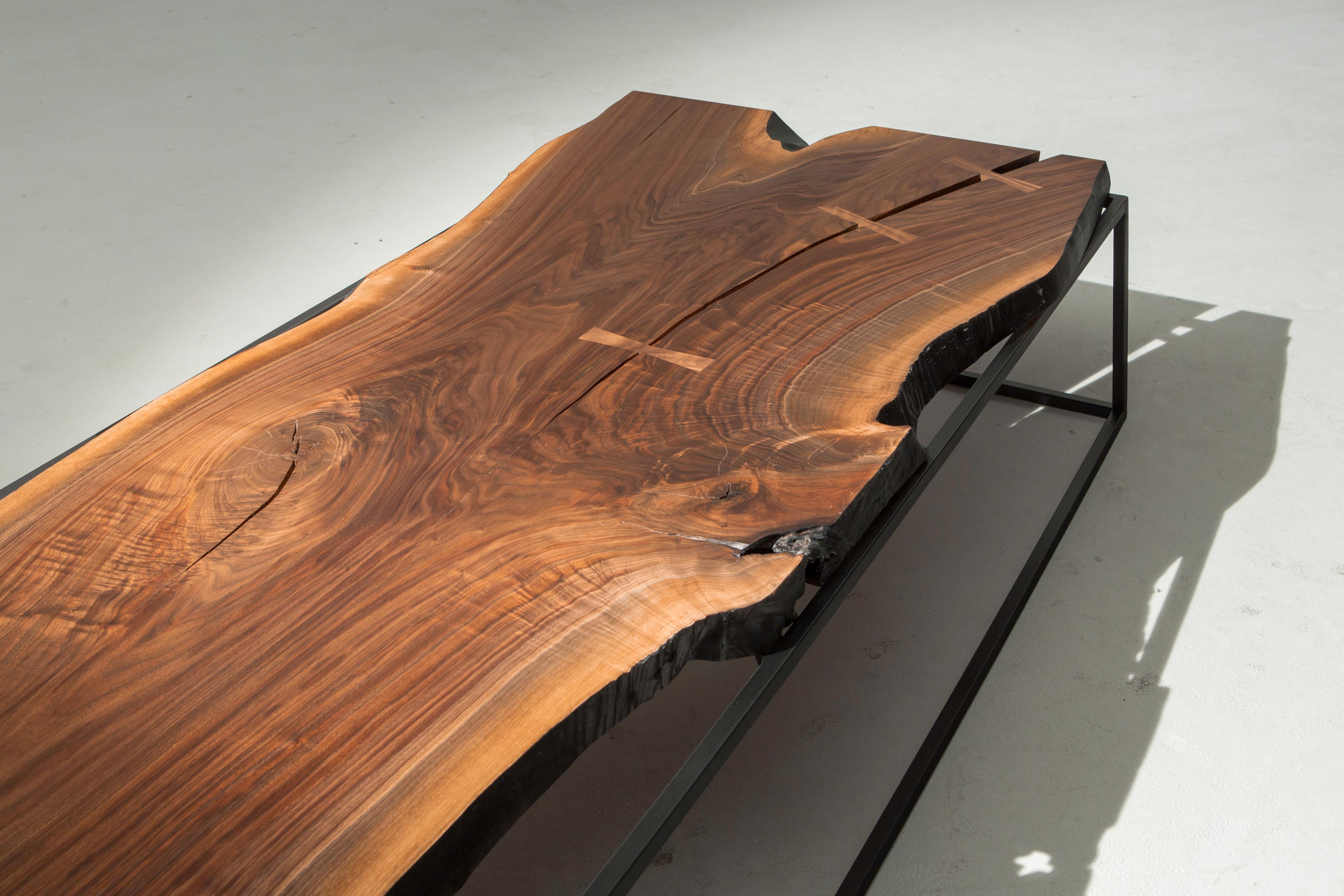 walnut slab table