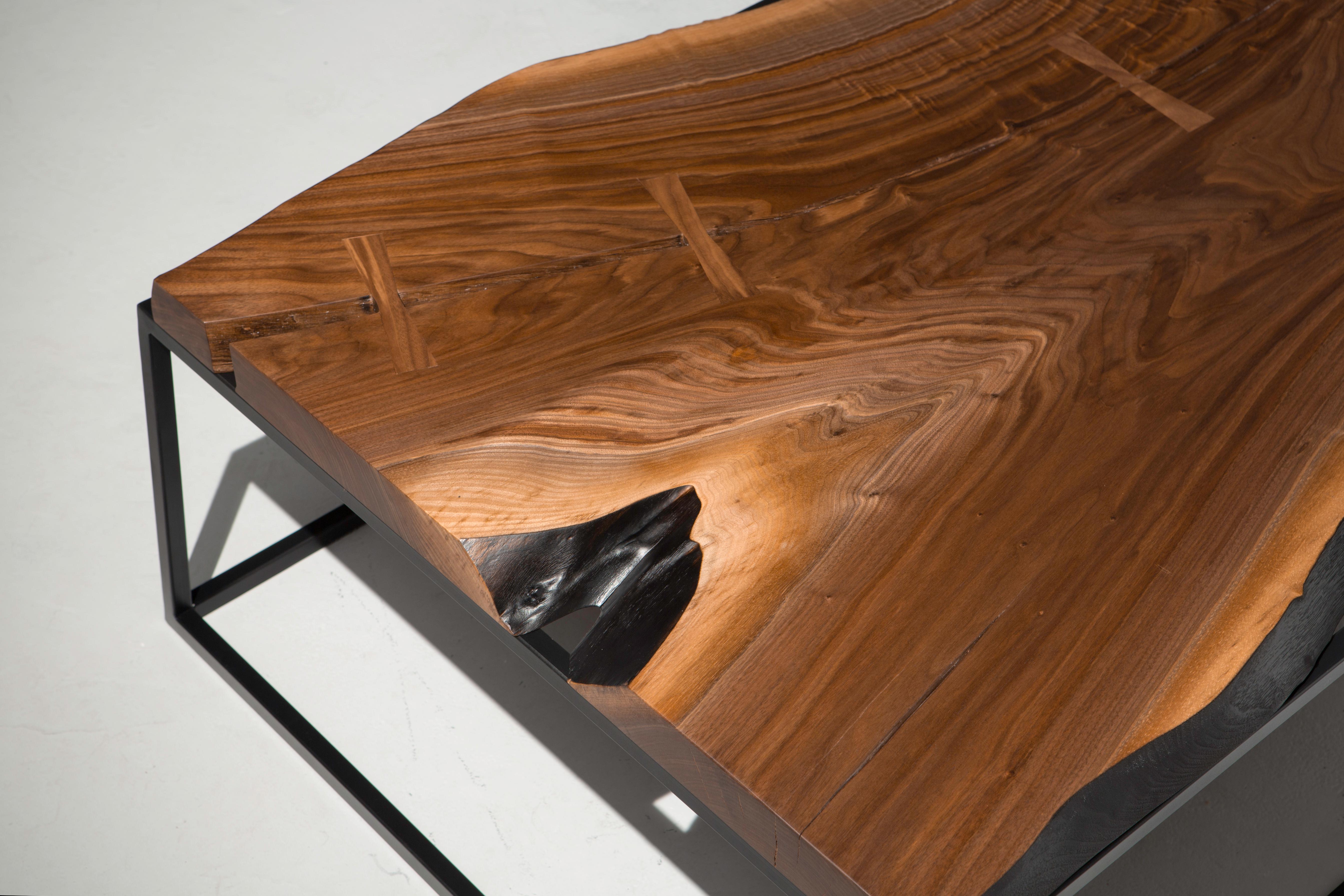 walnut slab table