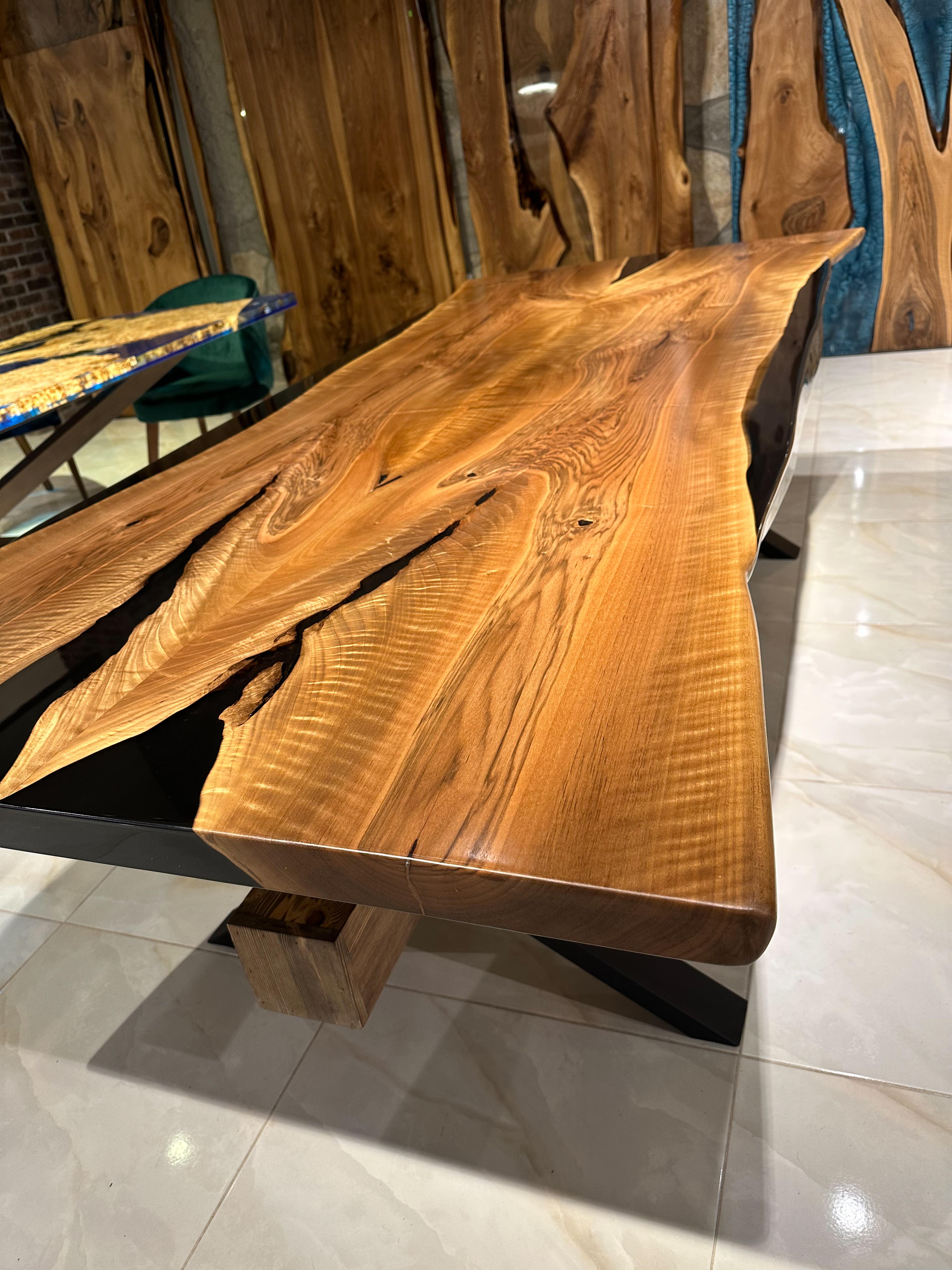 Black Walnut Dark Wood Custom Dining Table - Large Table For Sale 3